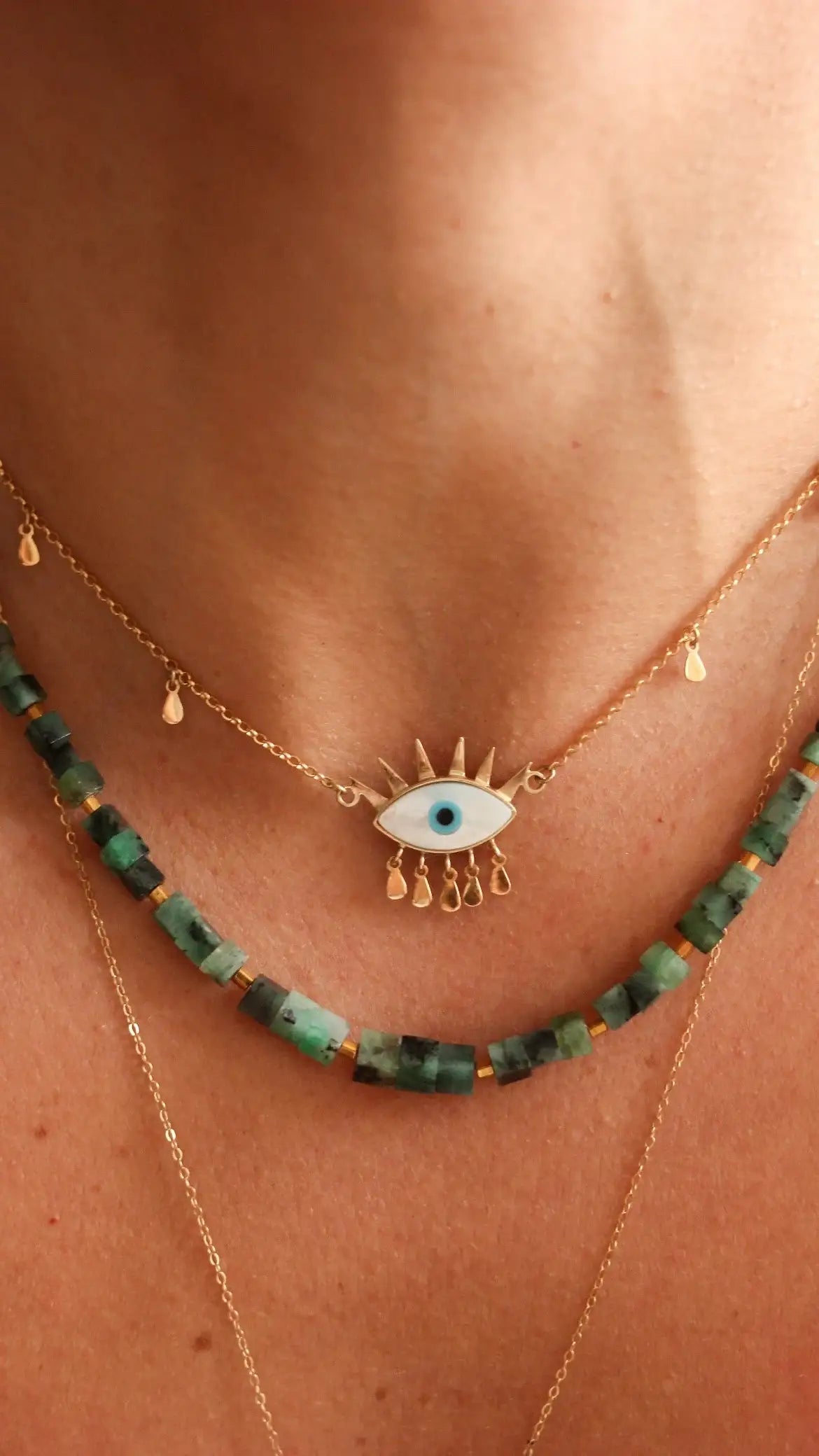 Colar Seiva | Esmeraldas | Ouro 18k