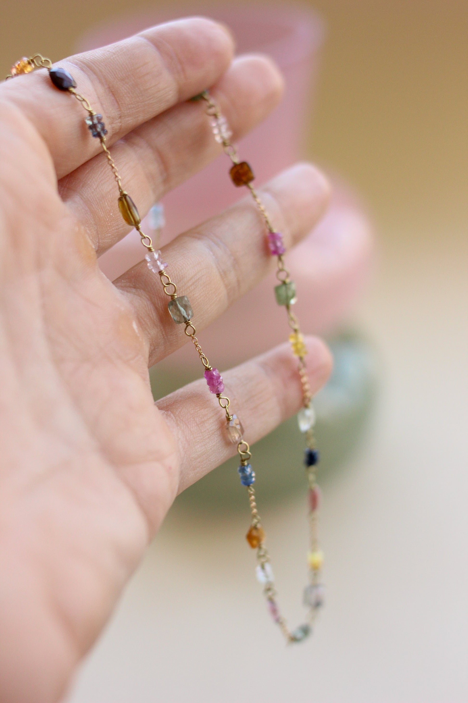 Colar Sofia | Safiras & Turmalinas | linha ouro 18k