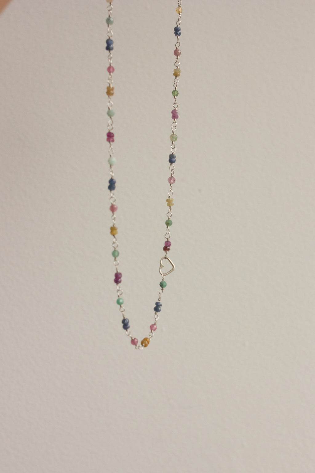 Colar Lilla | Safiras Colorida | Prata 950