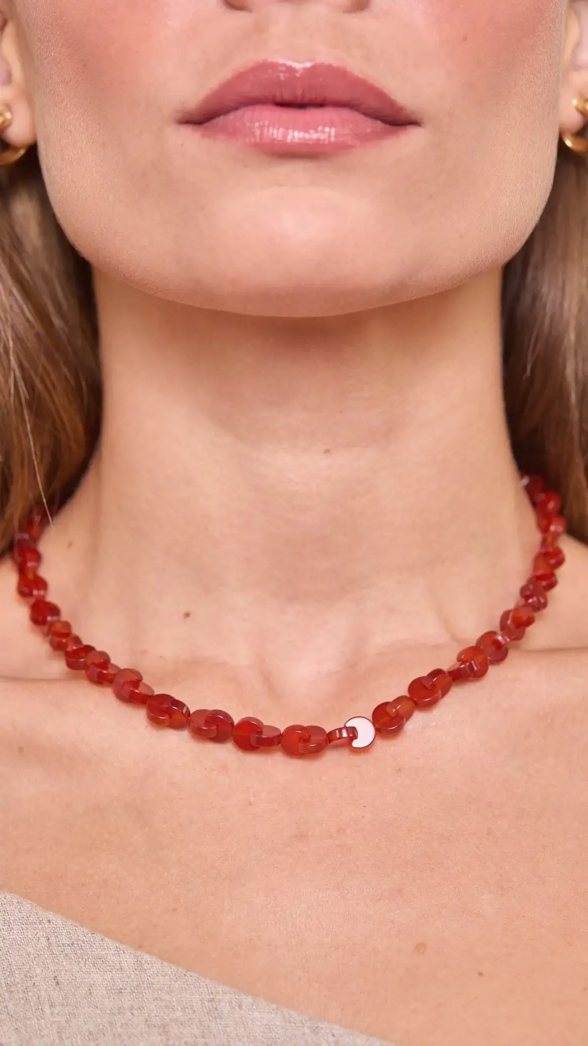 Colar Entrelaces | Cornalina | Prata 950