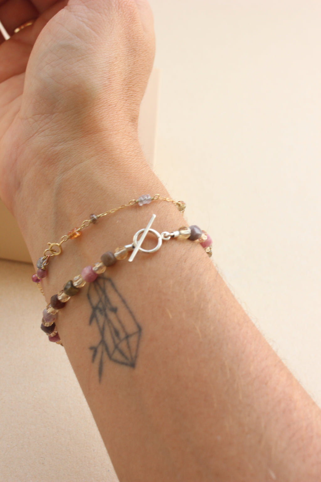 Pulseira Turmalina & Citrinos | Prata 950