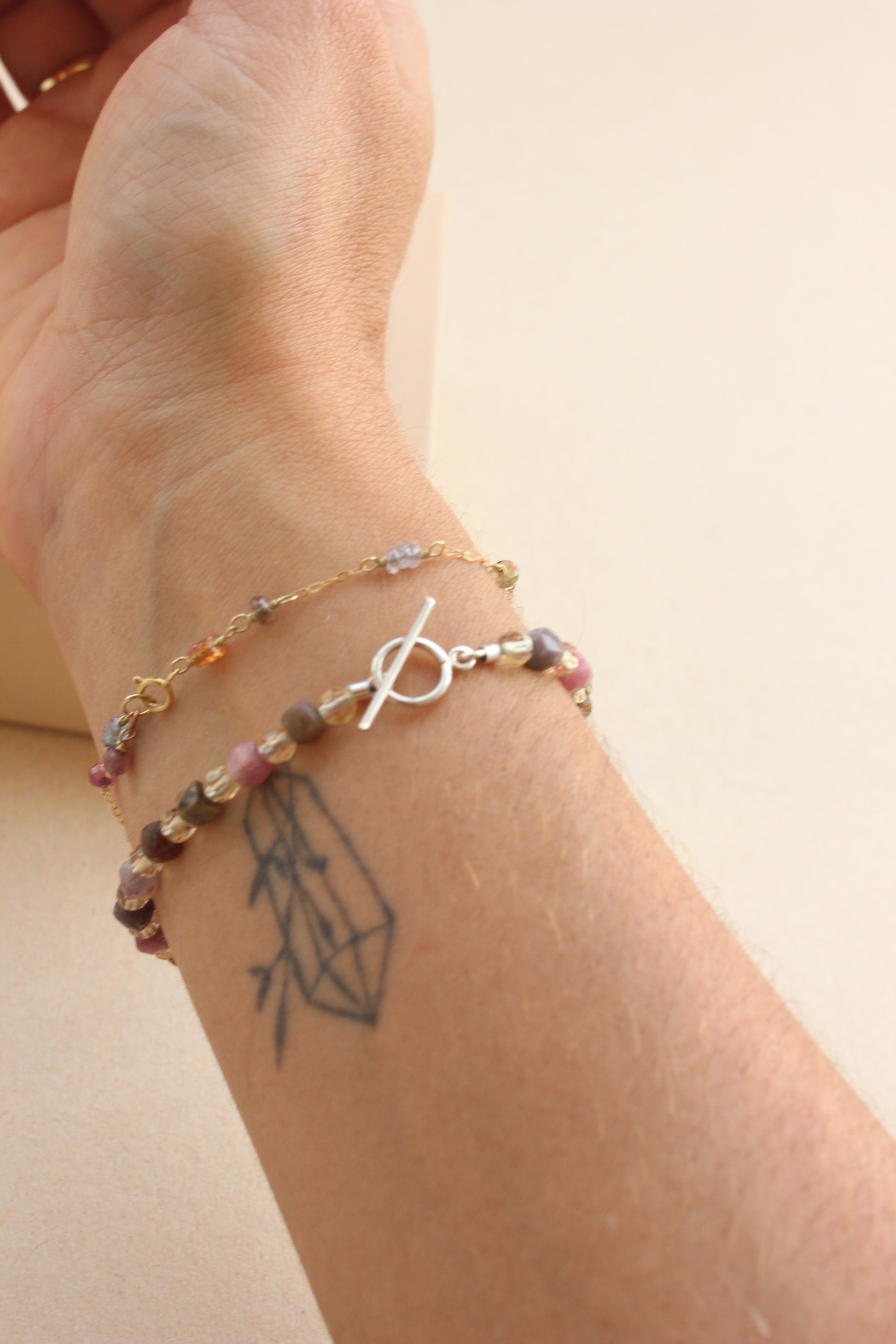 Pulseira Turmalina & Citrinos | Prata 950