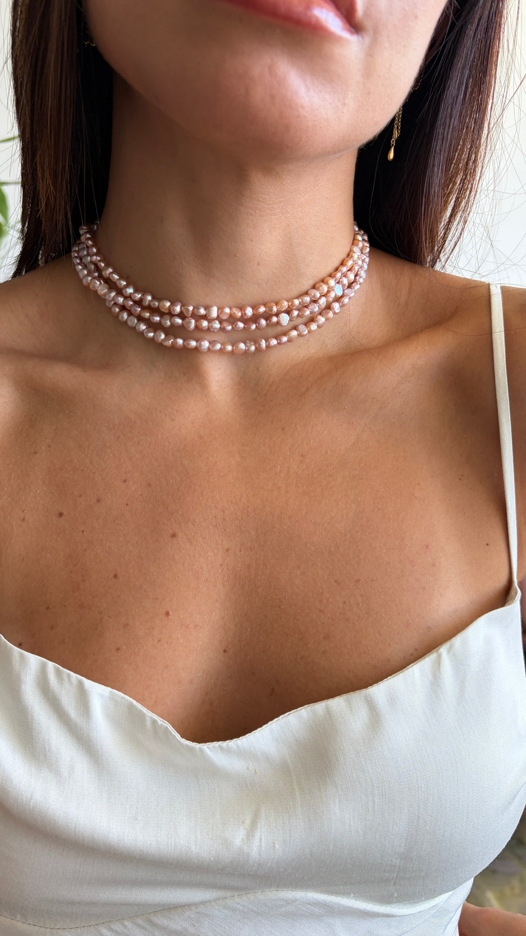 Colar Magia de Pérolas Rose | Linha Prata