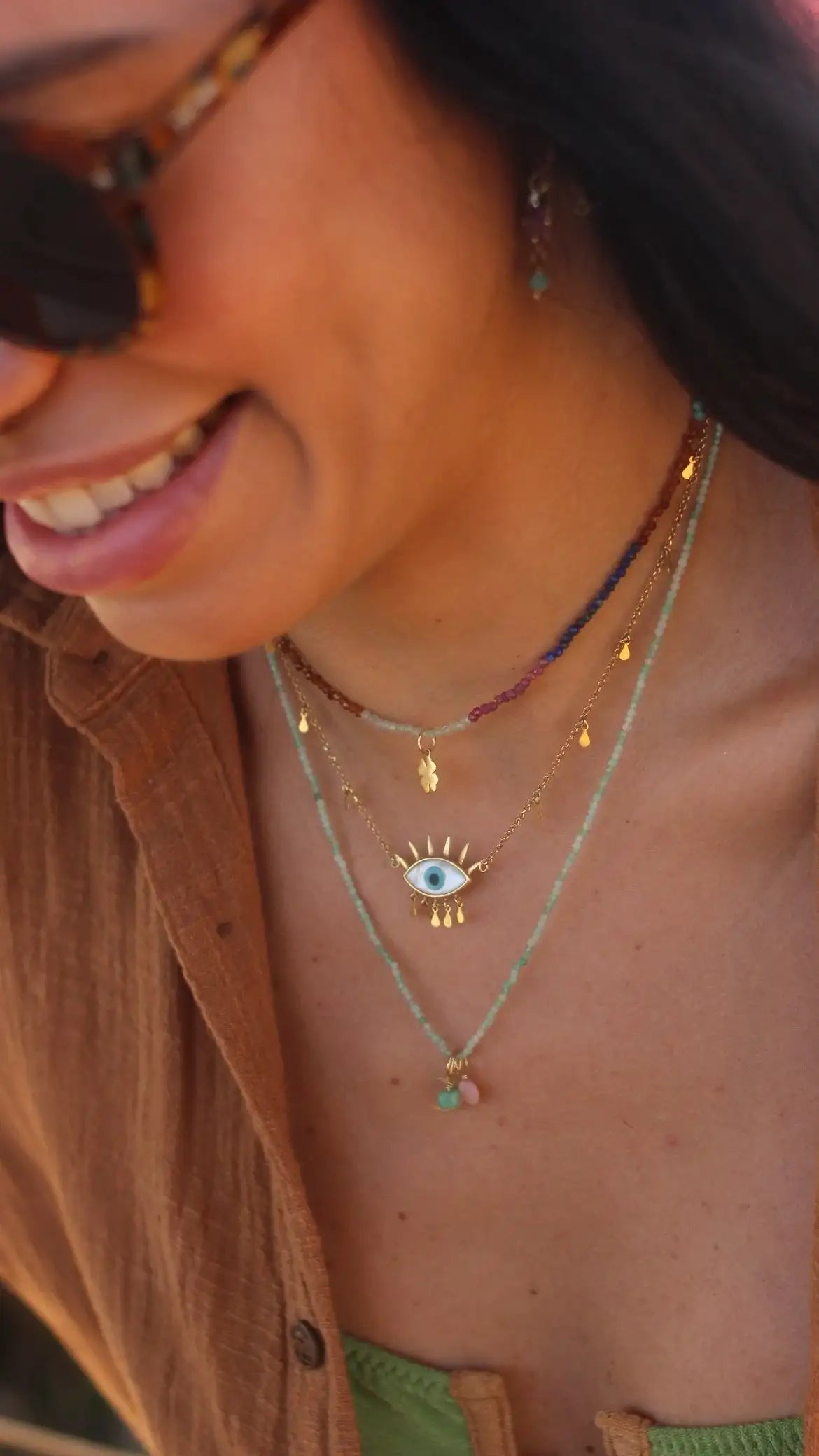 Colar Olho Grego | Ouro 18k