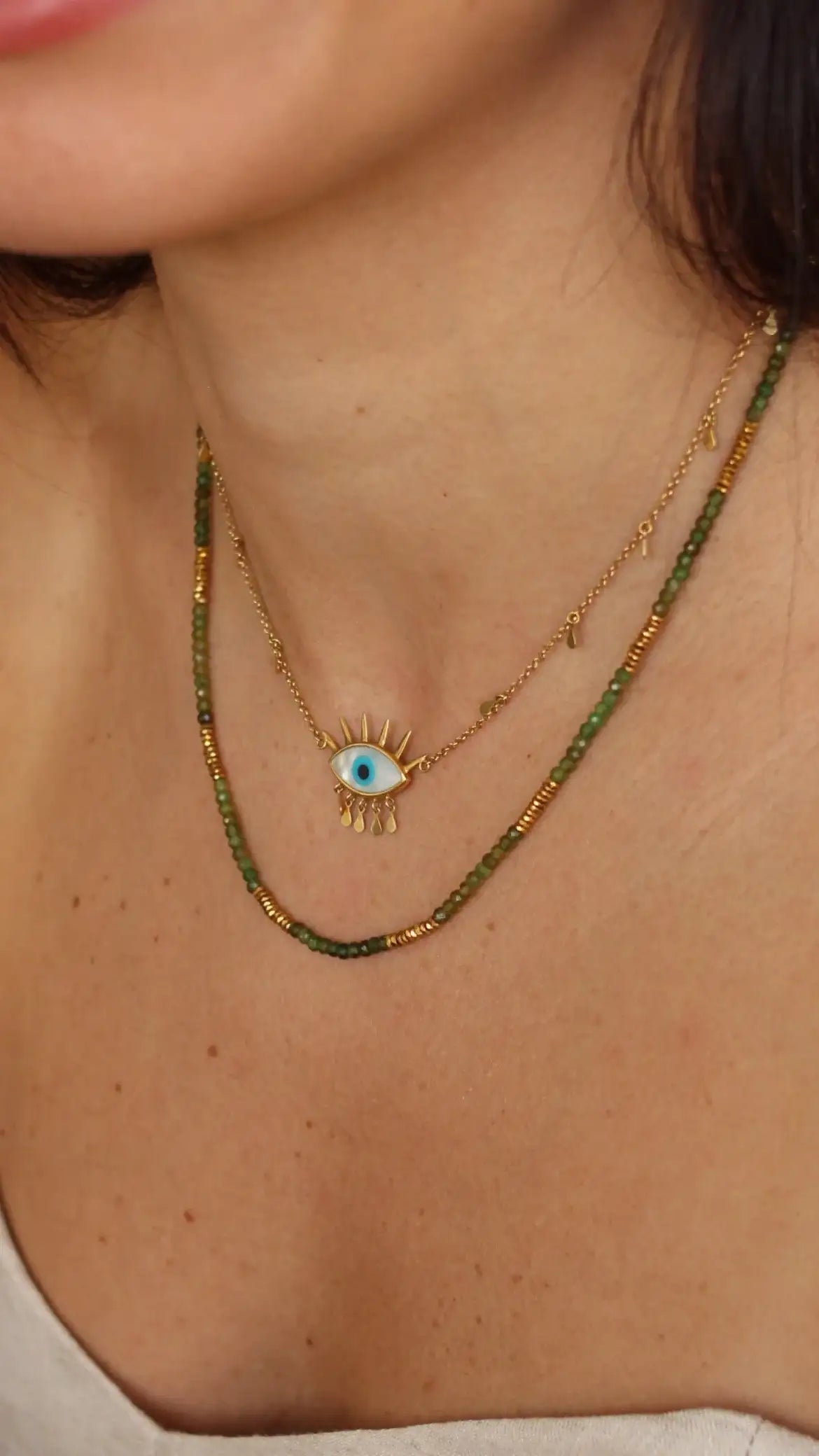 Colar Olho Grego | Ouro 18k