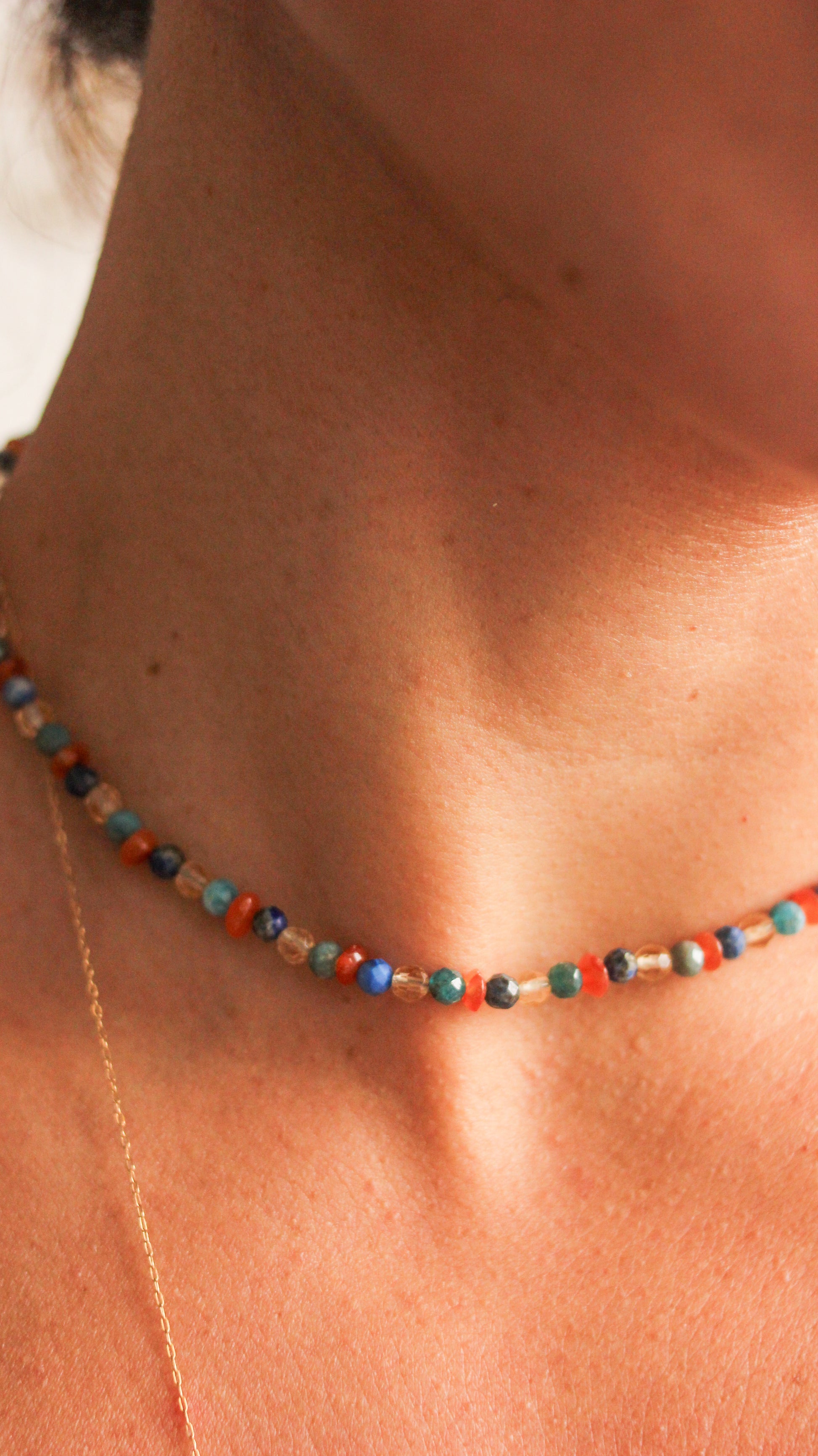 Colar Mix pedras Naturais | linha prata