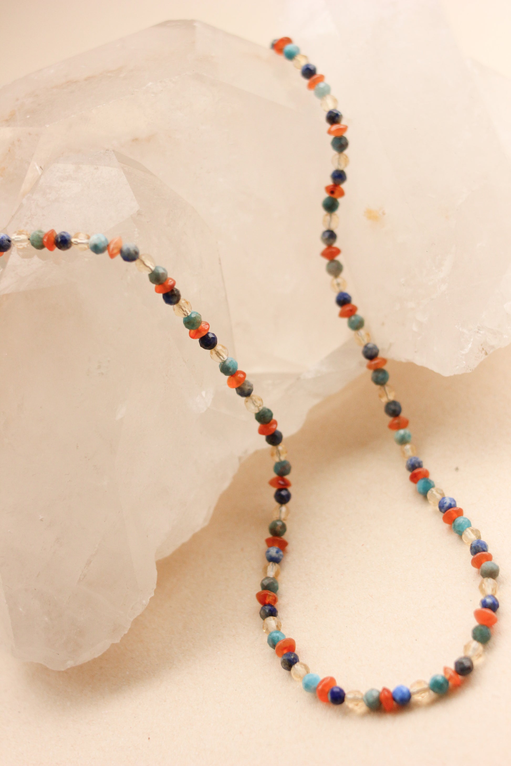 Colar Mix pedras Naturais | linha prata