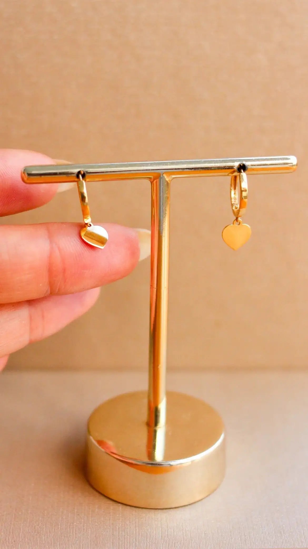 Argola Click Coração | Ouro 18k