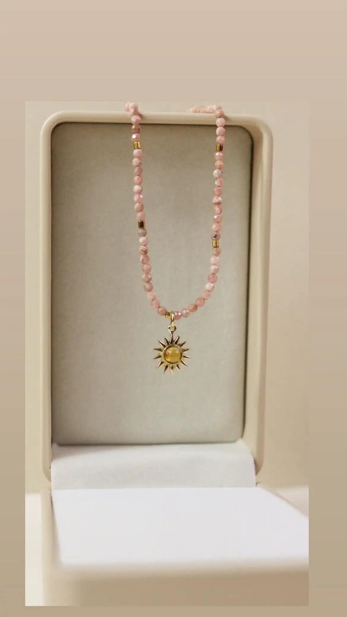Colar Alinhamento | Rodocrositas | Ouro 18k