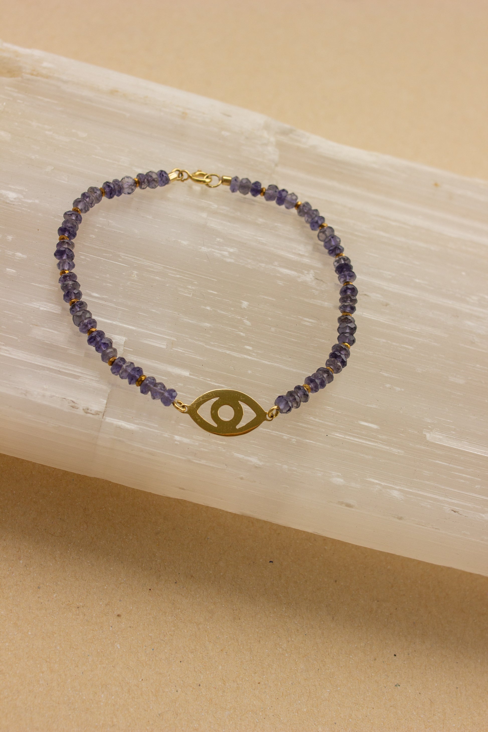 Pulseira Olho Grego | Iolita | Ouro 18k