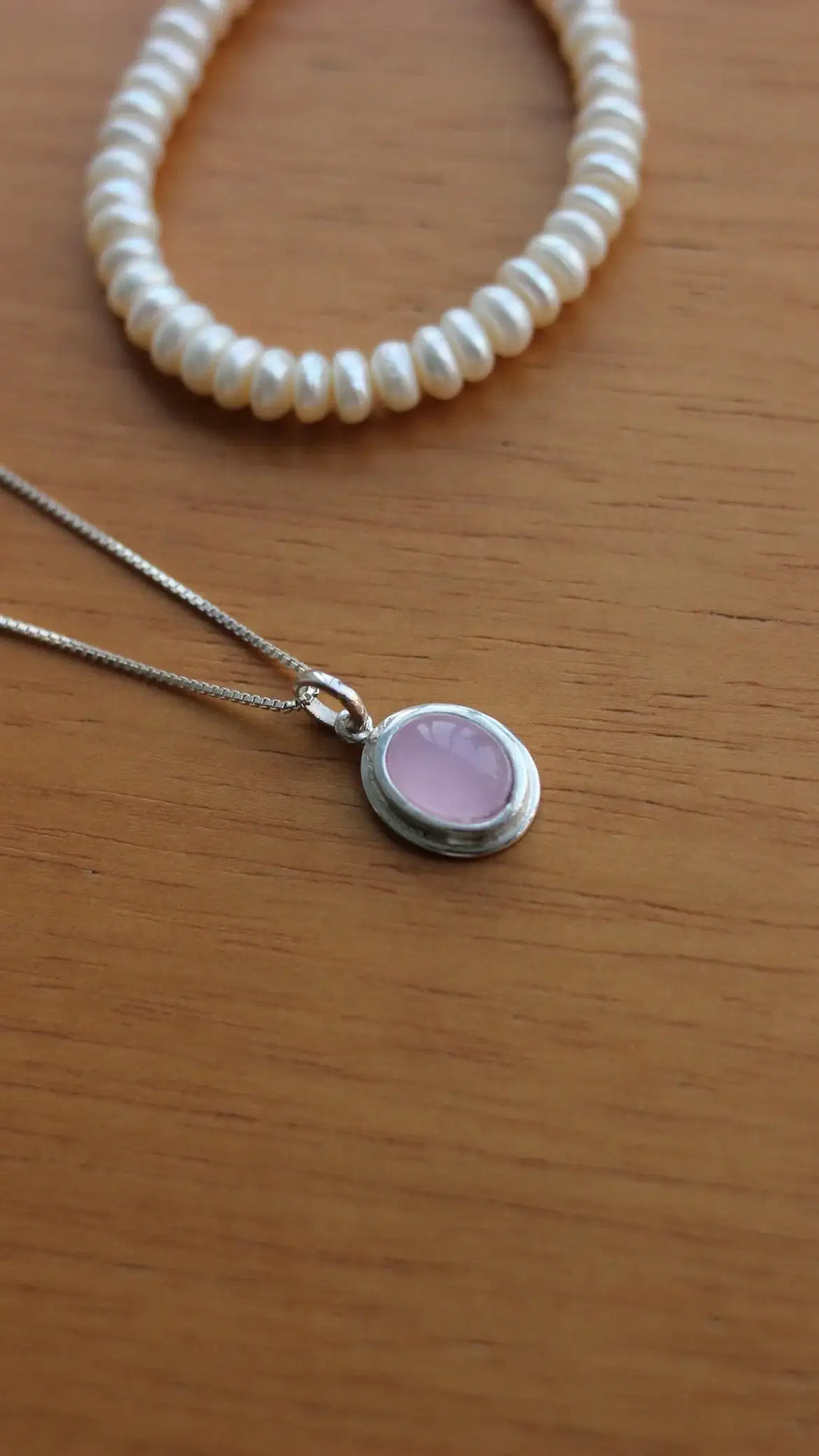 Pingente Quartzo Rosa | Linha Prata