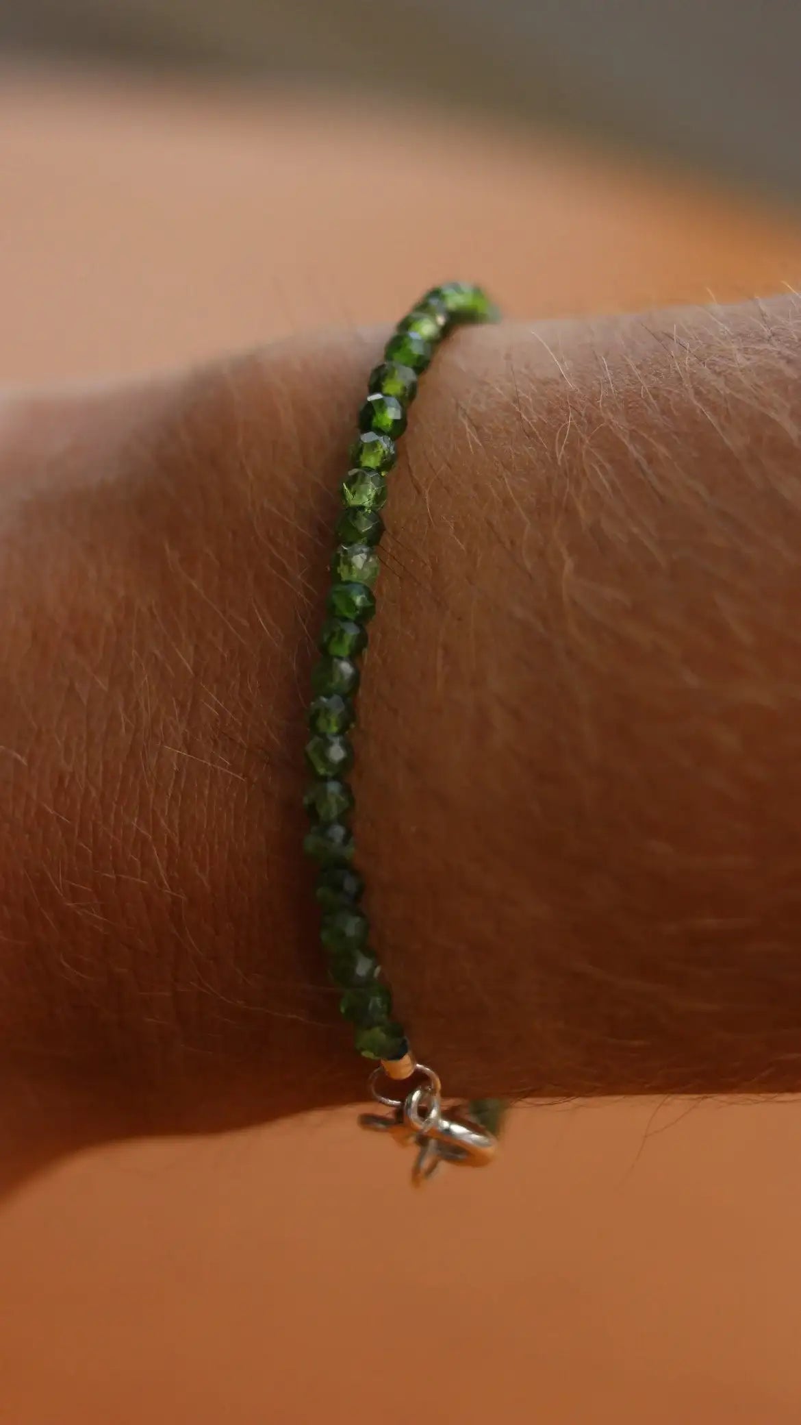 Pulseira em Diopsita | linha Prata