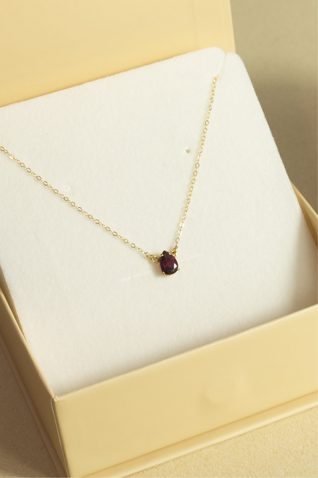 Colar Gota Rodolita | Ouro 18k