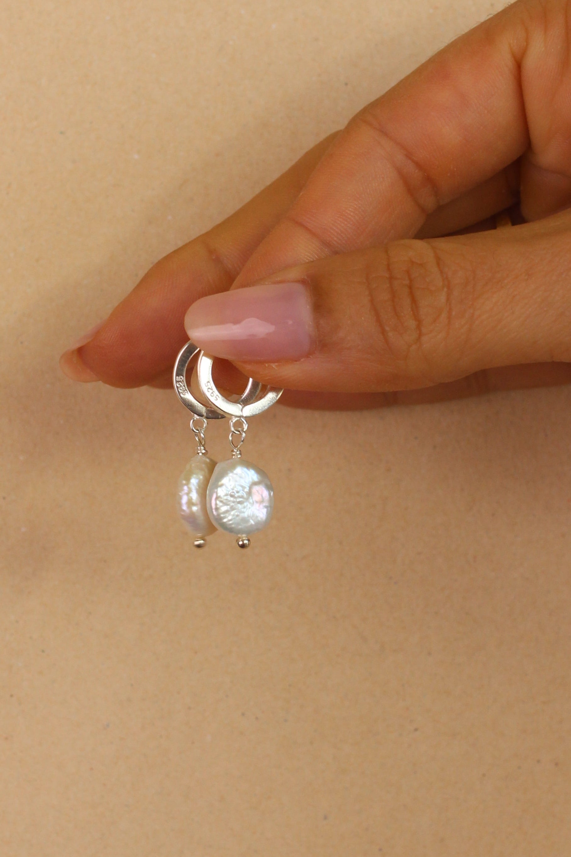 Argola Pérola | Prata