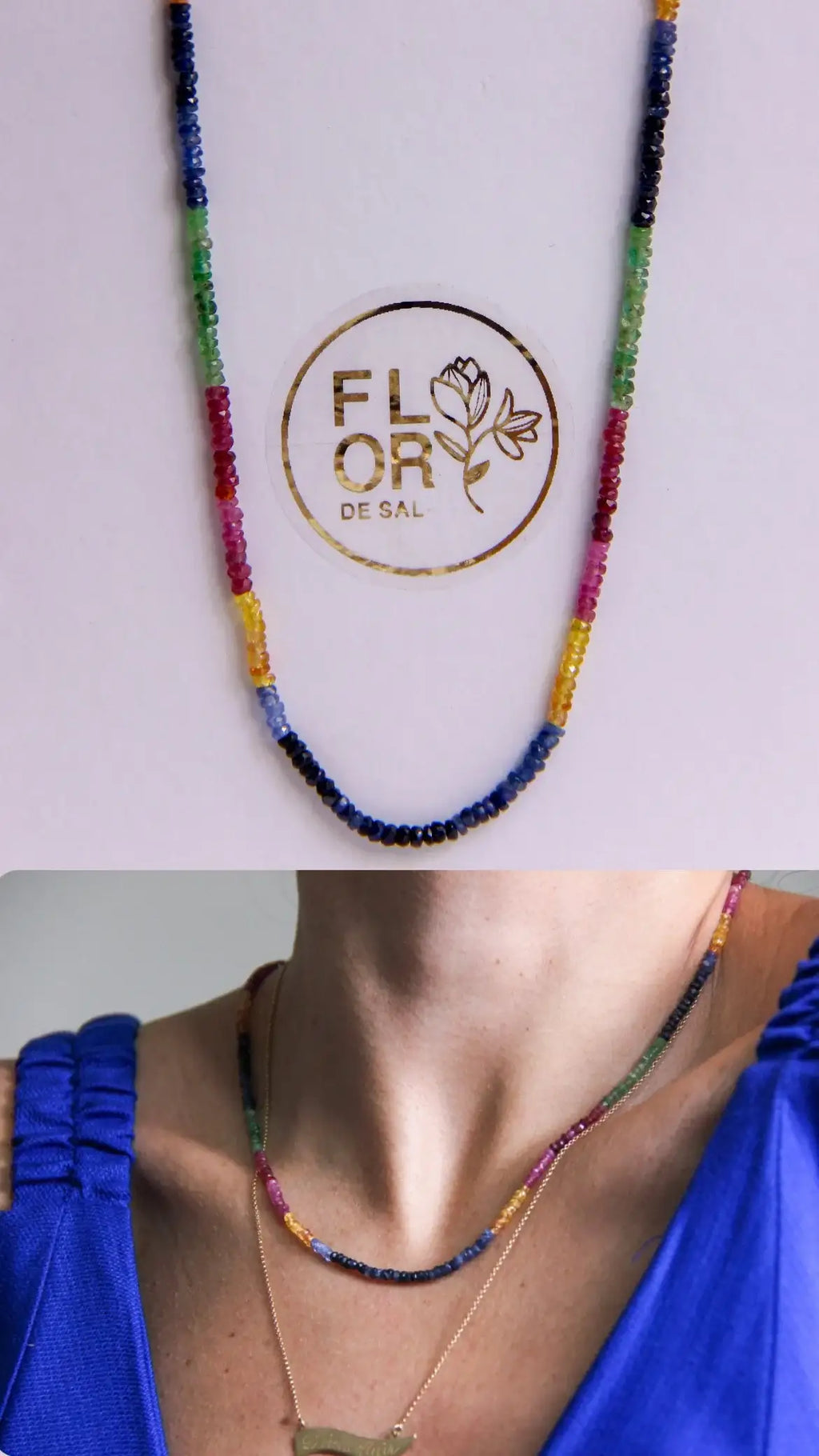 Colar Rainbow Power fecho em ouro 18k