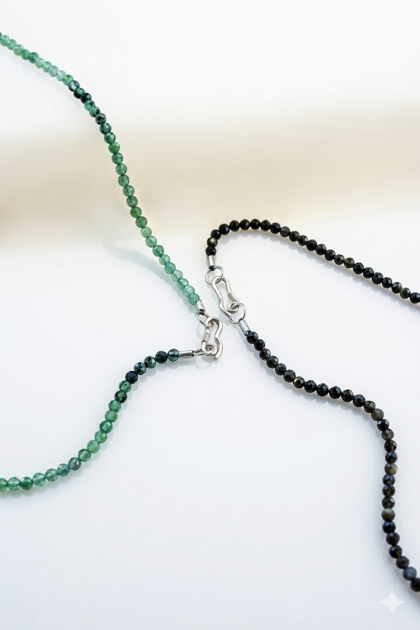 Colar em Obsidiana | Linha Prata