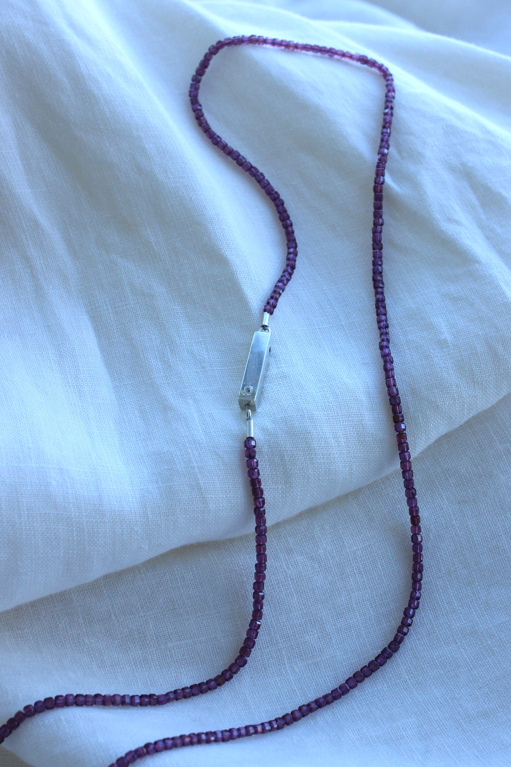 Colar Rodolita Fecho Joia com Diamante