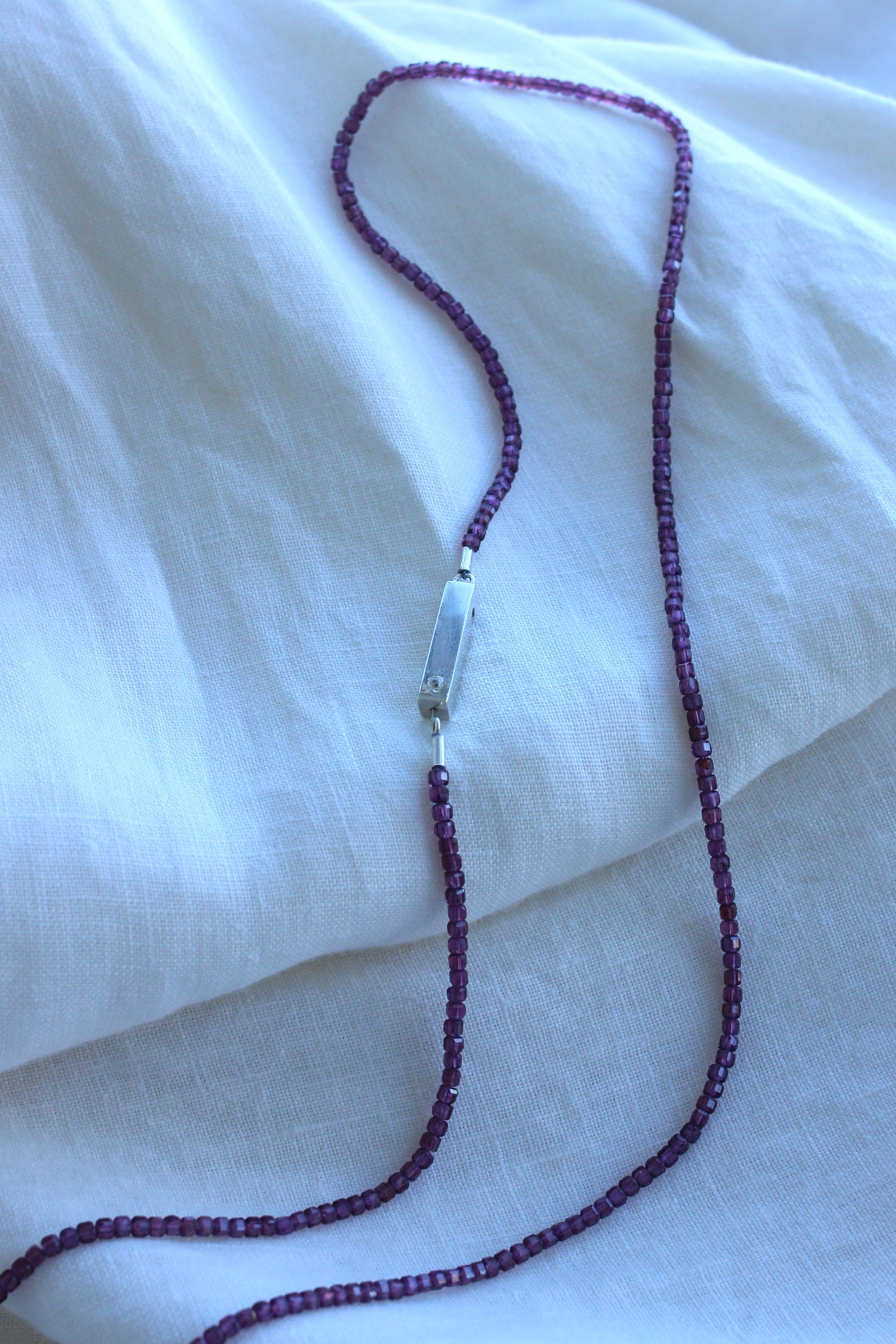Colar Rodolita Fecho Joia com Diamante