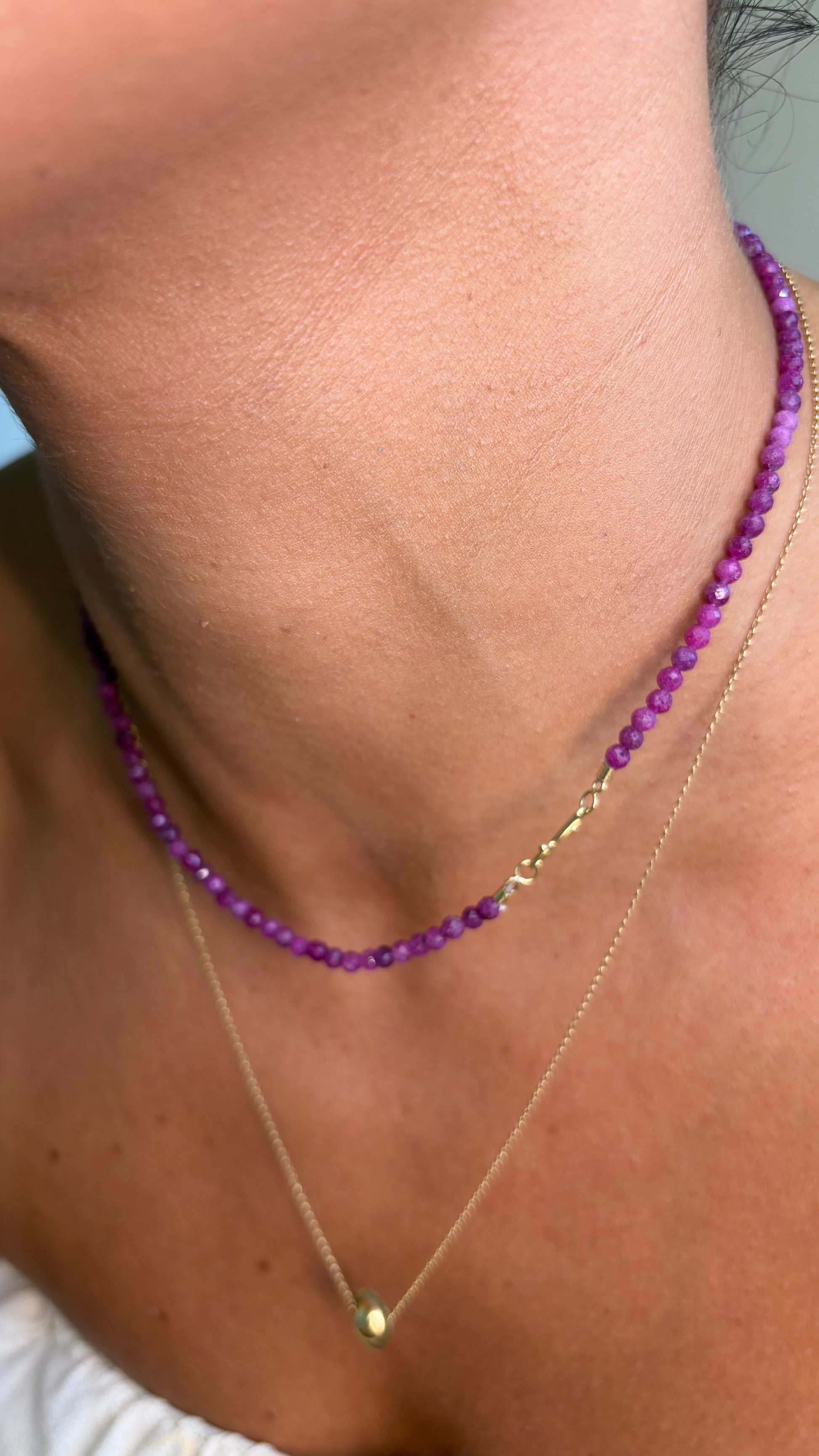 Colar Rubis | Fecho Infinito|Ouro 18k