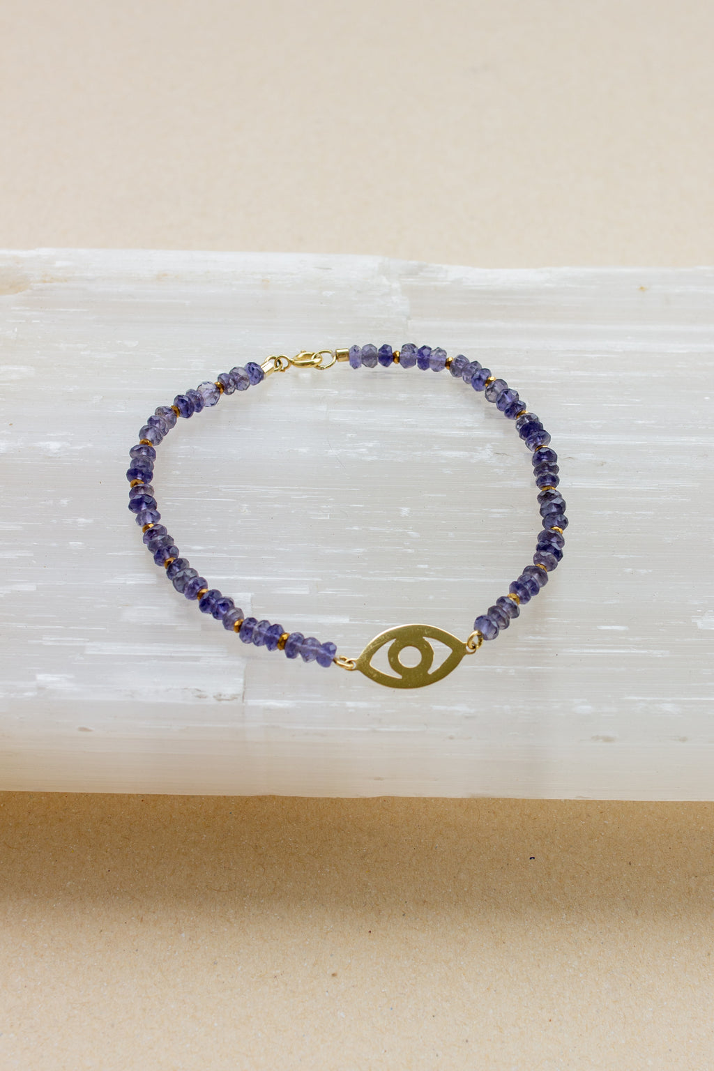 Pulseira Olho Grego | Iolita | Ouro 18k