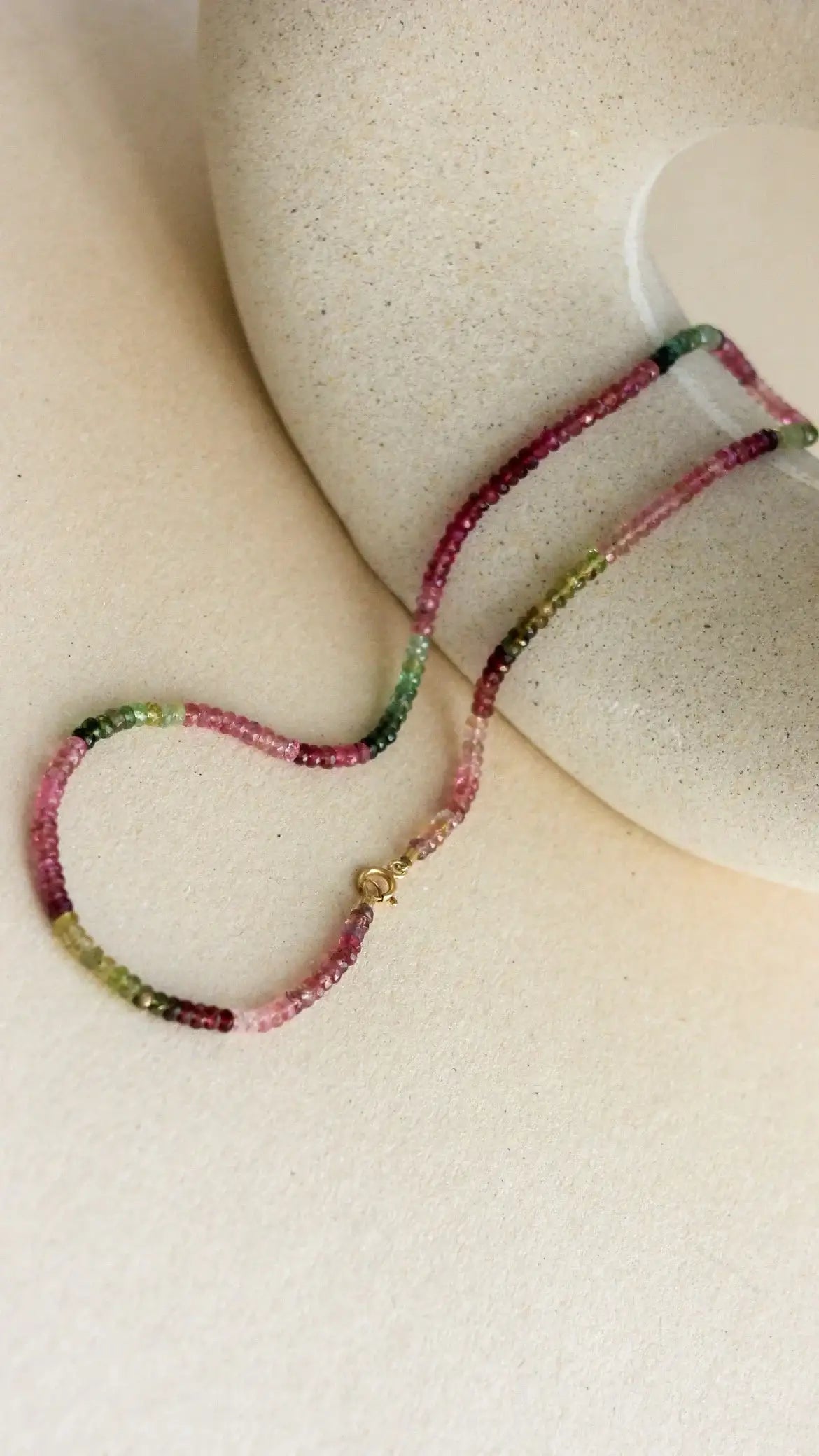 Colar Clarice | Turmalinas Melancia | ouro 18k