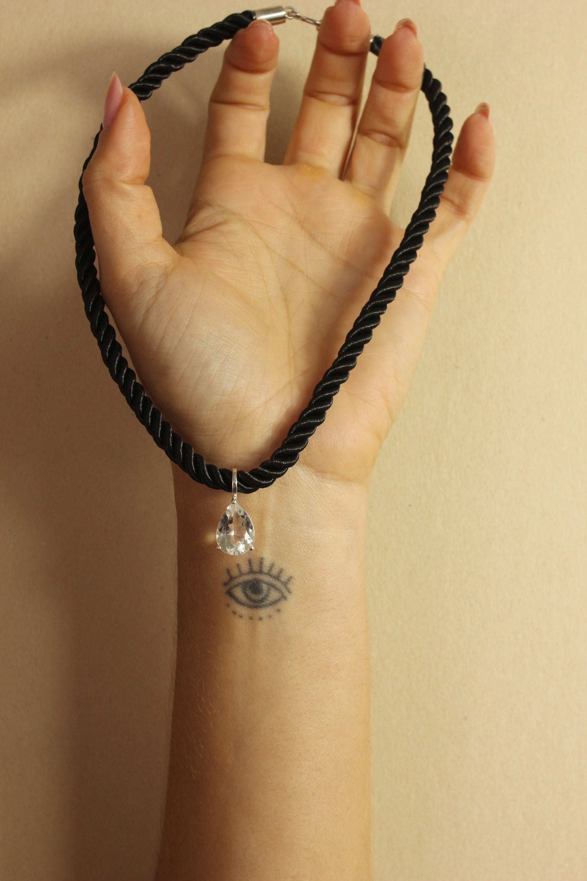 Colar Quartzo Transparente | linha Prata