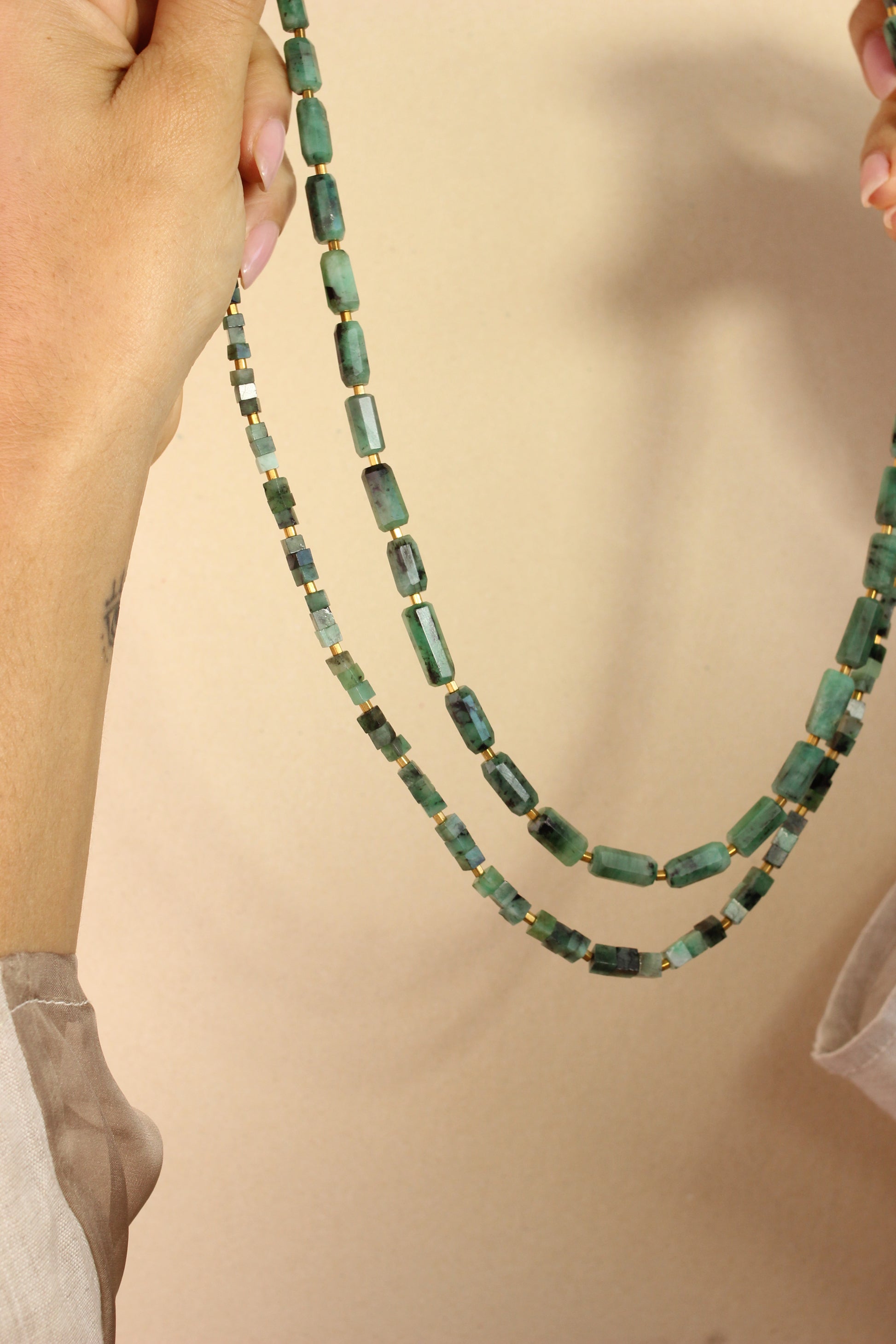 Colar Esmeralda | ouro 18k