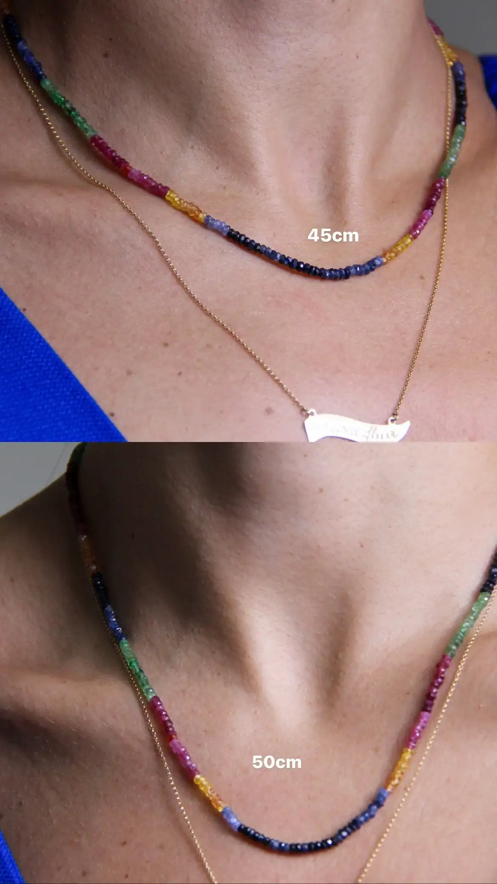 Colar Rainbow Power fecho em ouro 18k