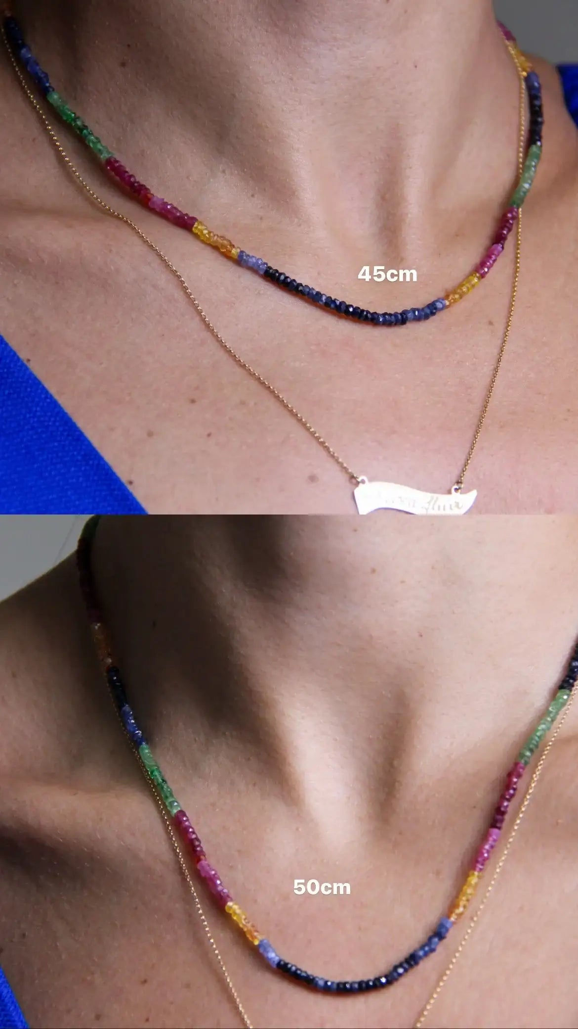 Colar Rainbow Power fecho em ouro 18k