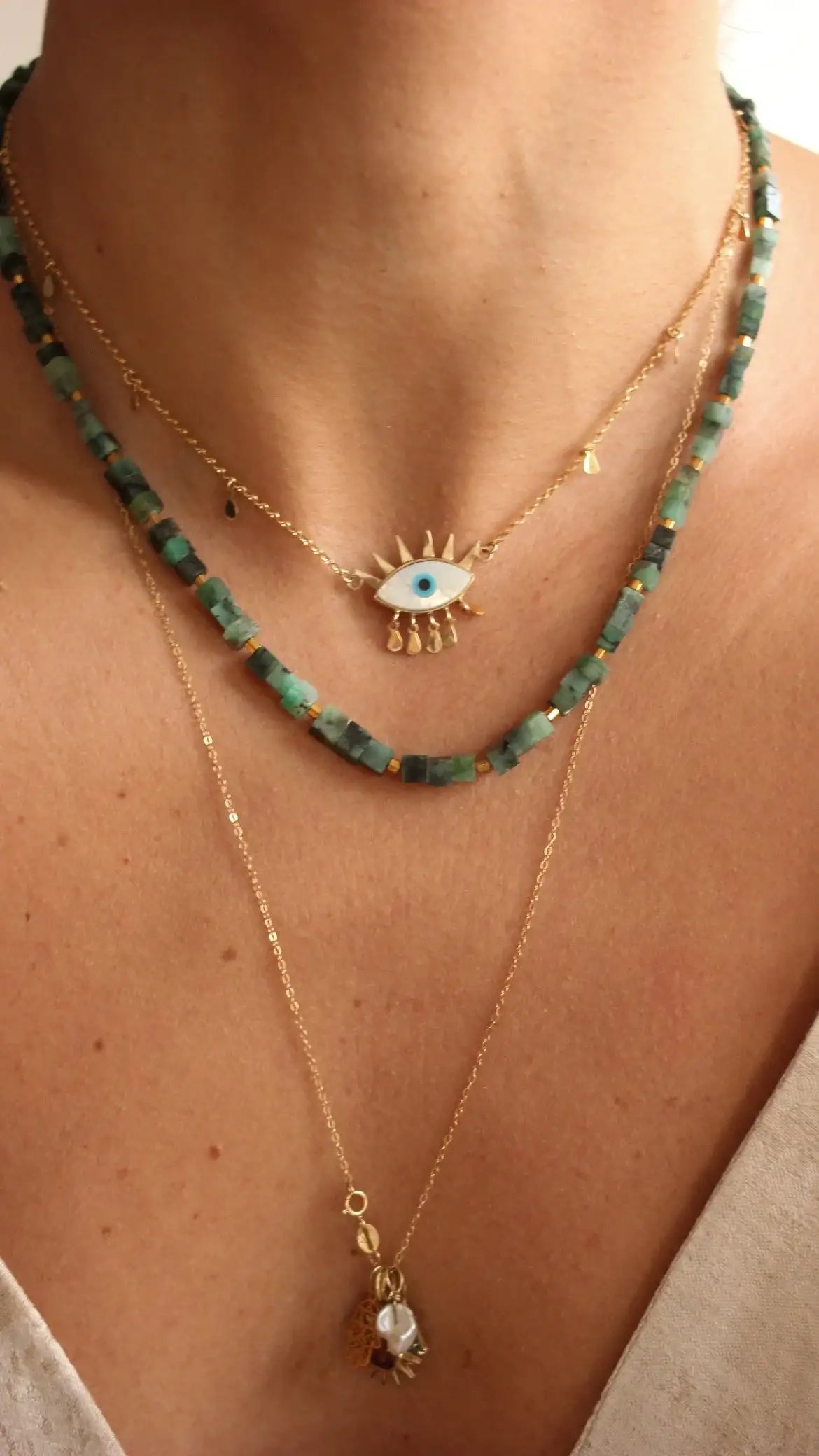 Colar Olho Grego | Ouro 18k