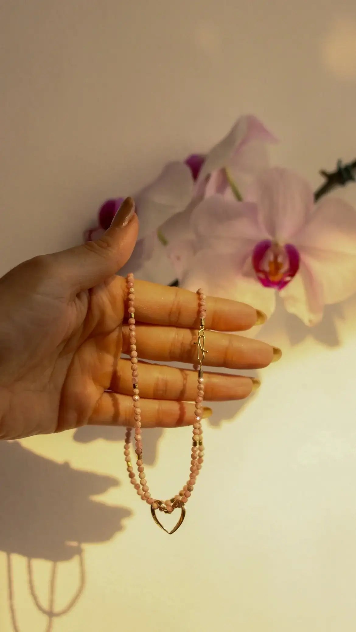 Colar Alinhamento | Rodocrositas | Ouro 18k