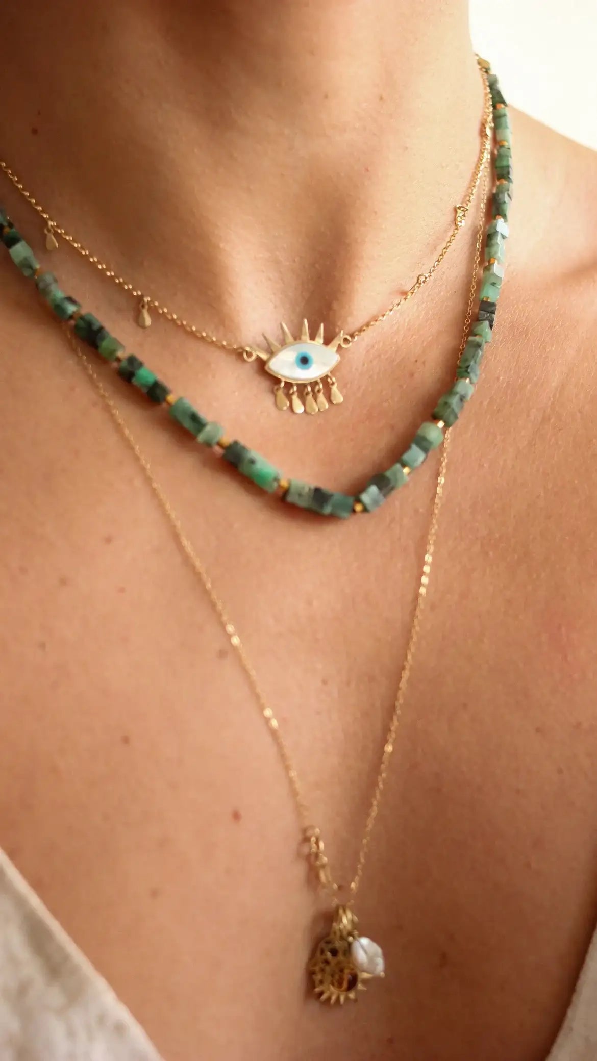 Colar Seiva | Esmeraldas | Ouro 18k