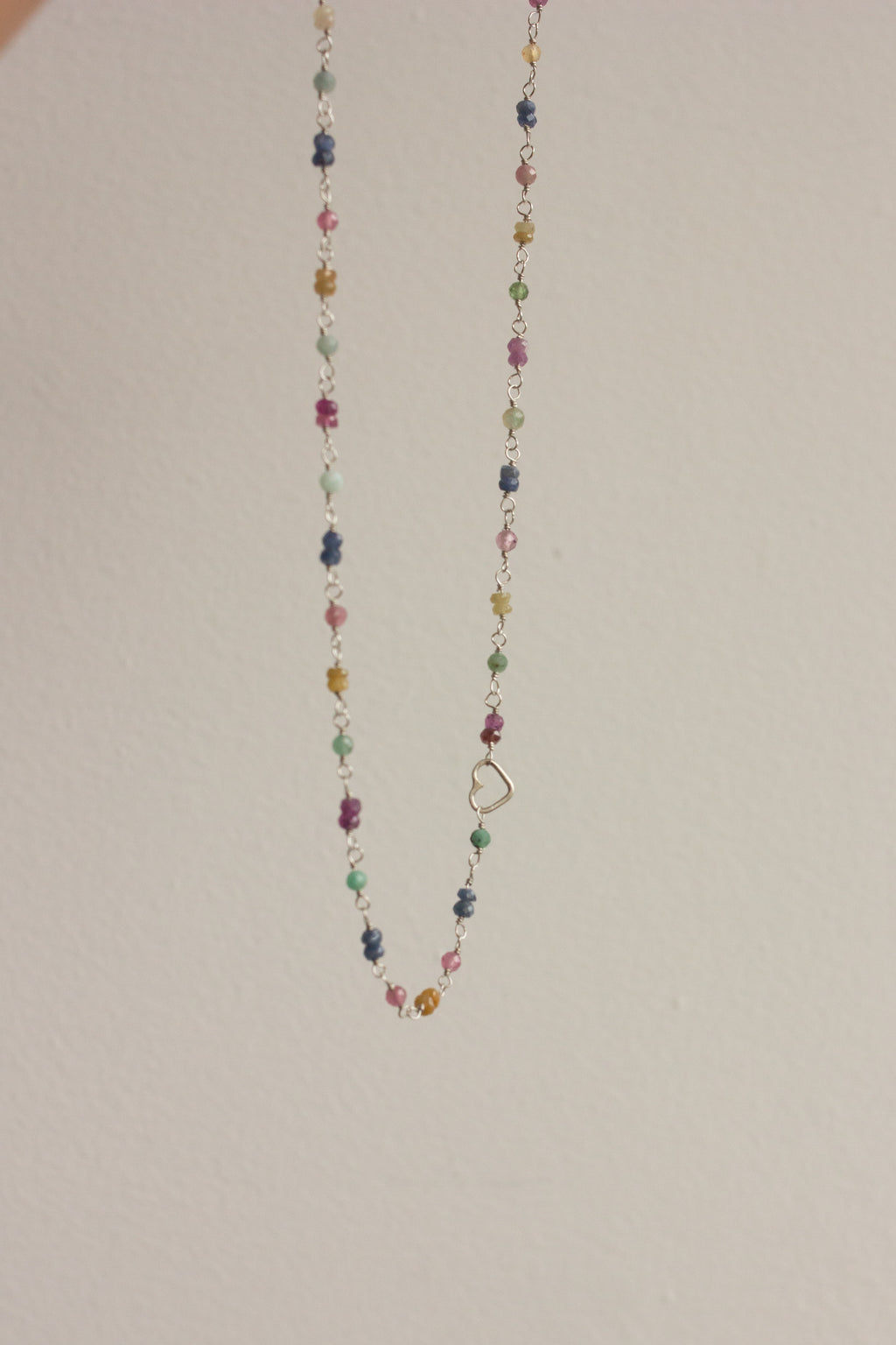 Colar Lilla | Safiras Colorida | Prata 950