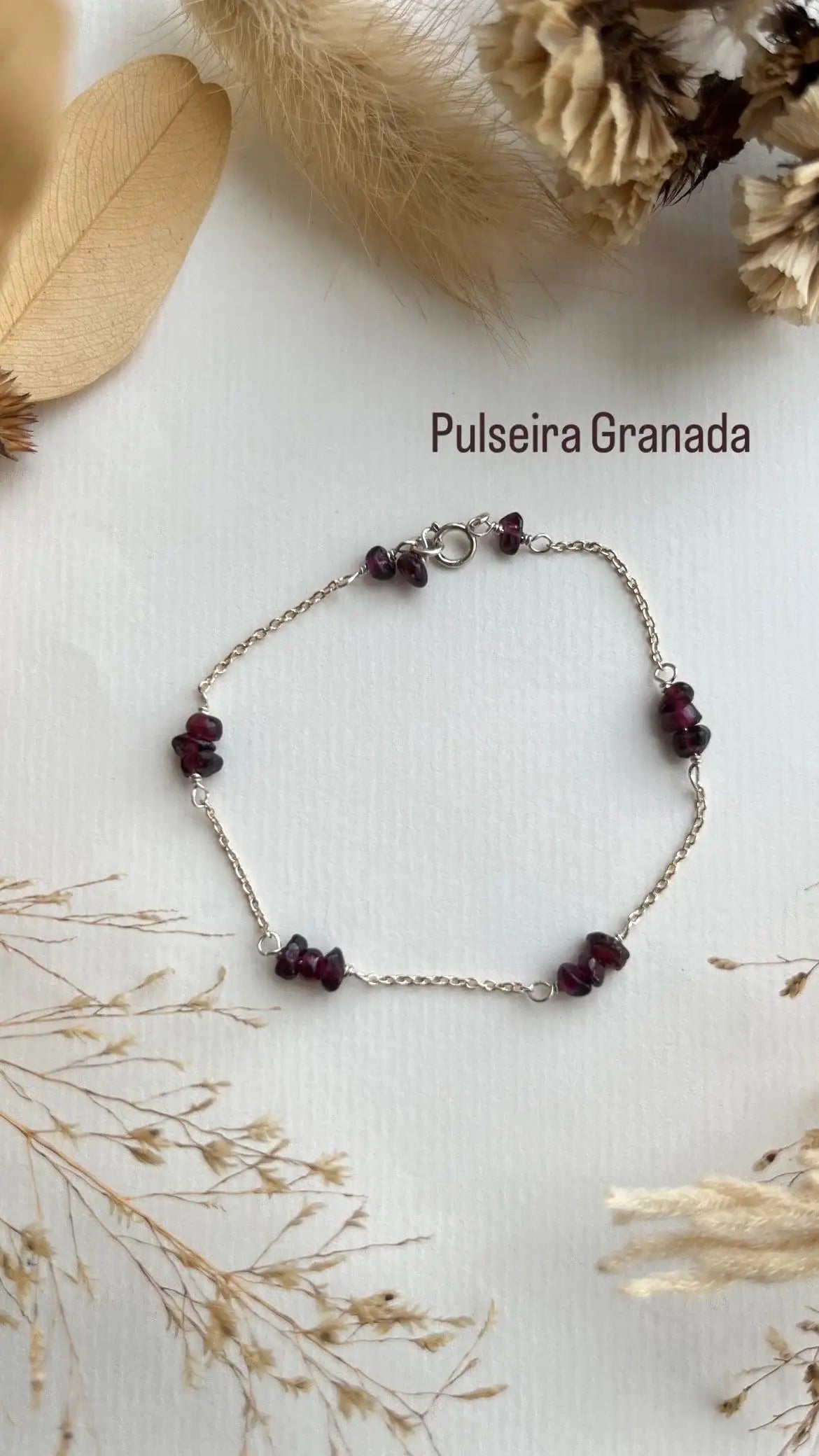 Pulseira em Granadas | Linha Prata