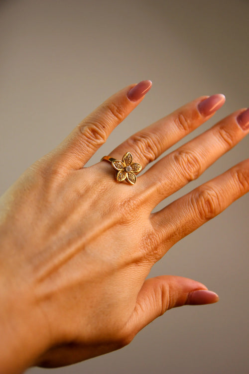 Anel Orquídea | Ouro 18k