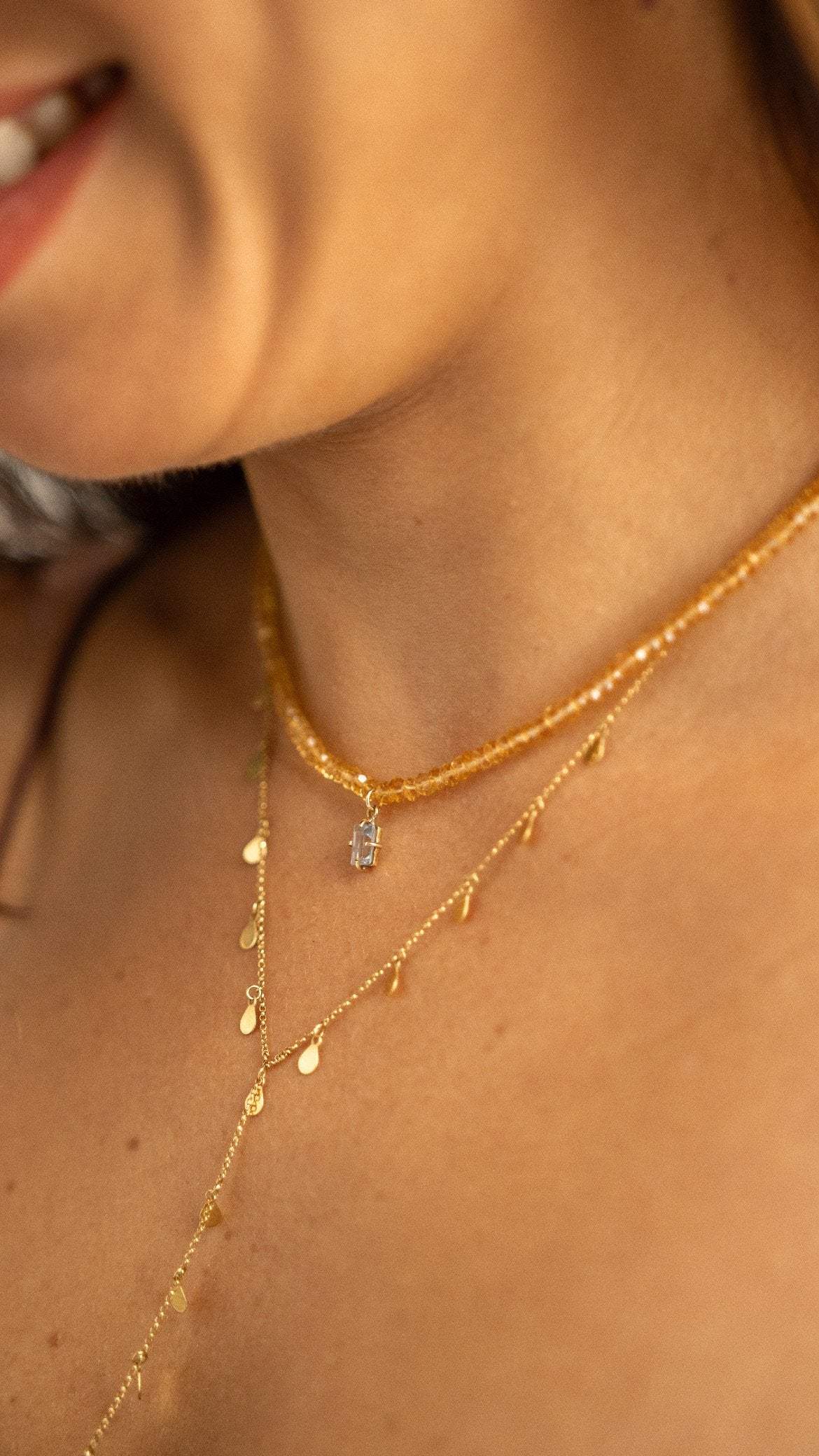 Colar Aurora | Citrinos & Topázio  | Linha Ouro 18k