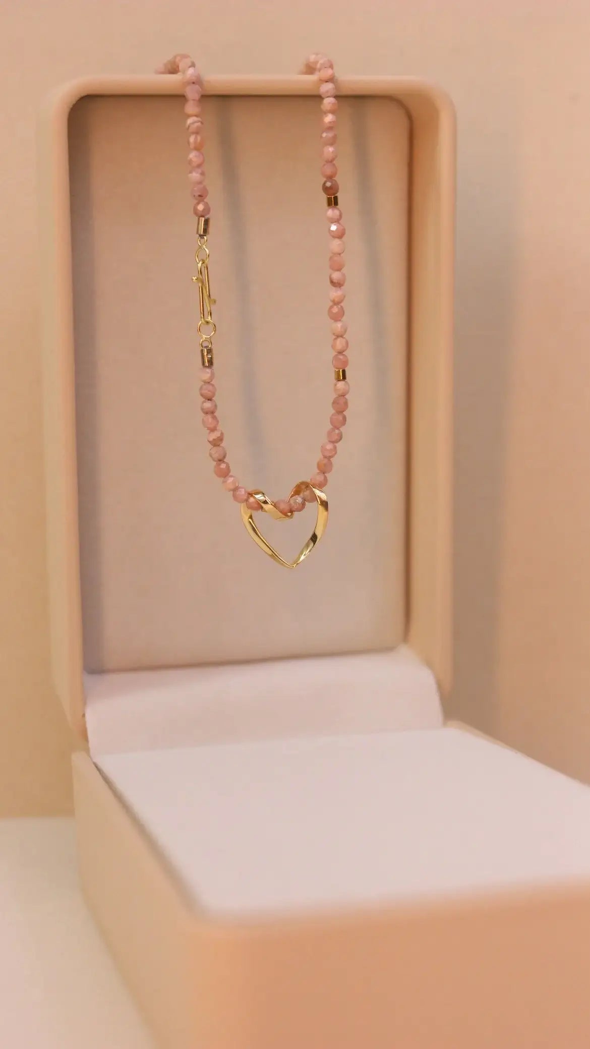 Colar Alinhamento | Rodocrositas | Ouro 18k