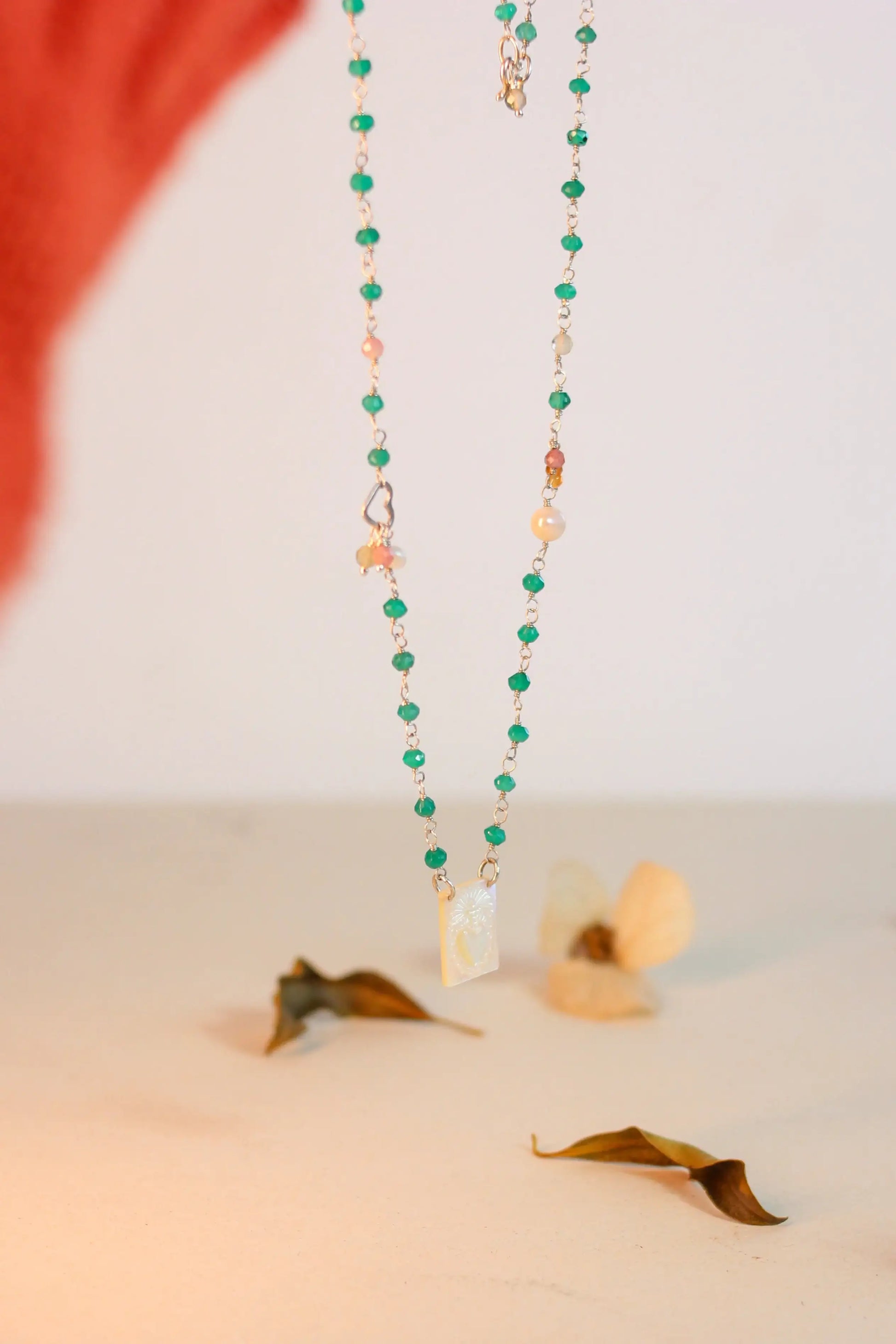 Colar Sagrado Coração | Onix verde