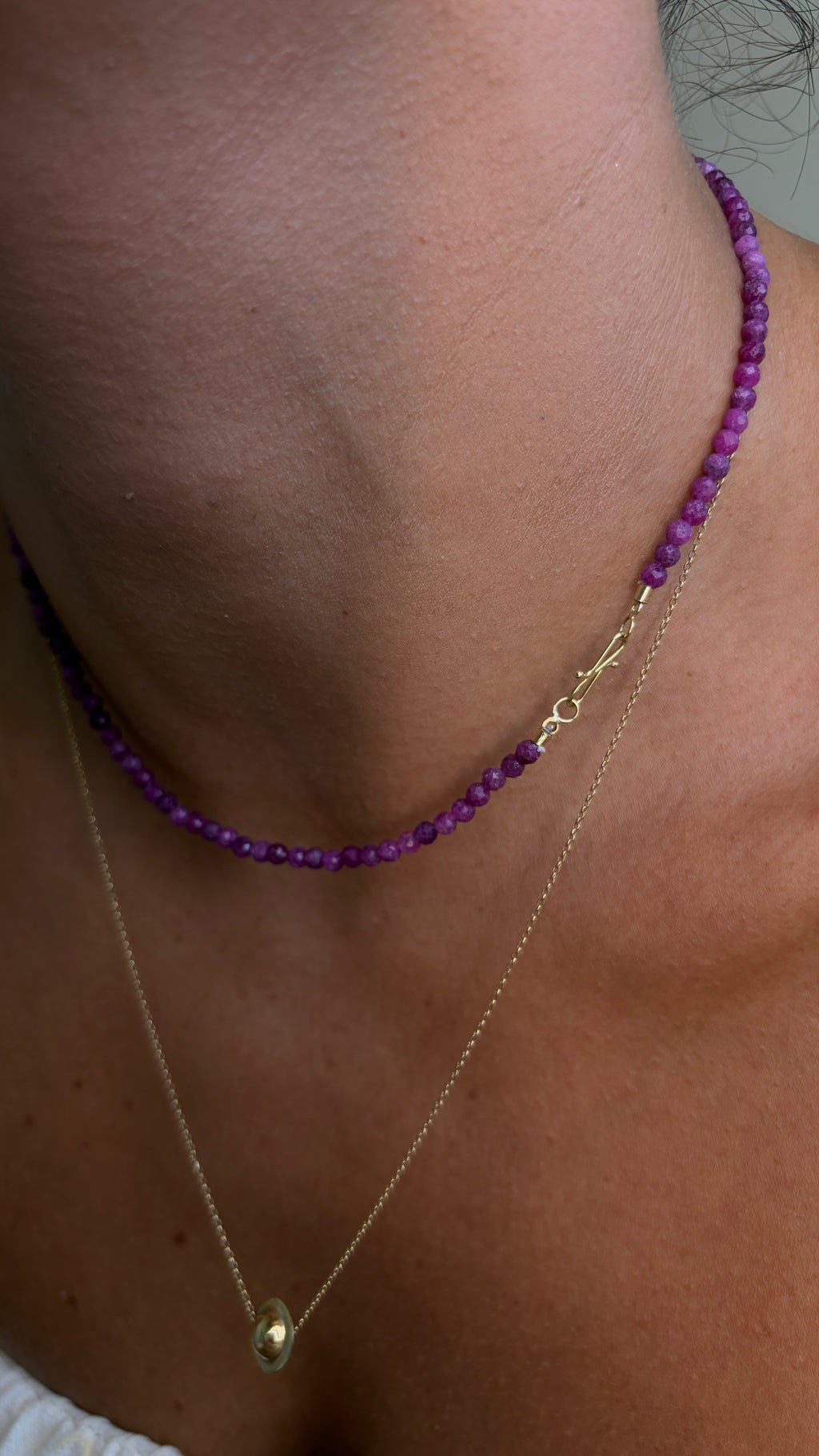 Colar Rubis | Fecho Infinito|Ouro 18k