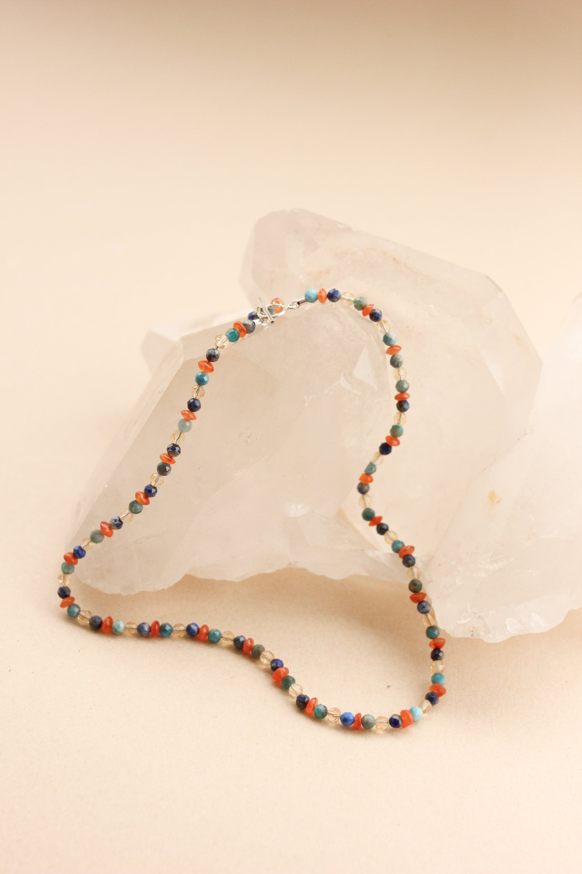 Colar Mix pedras Naturais | linha prata