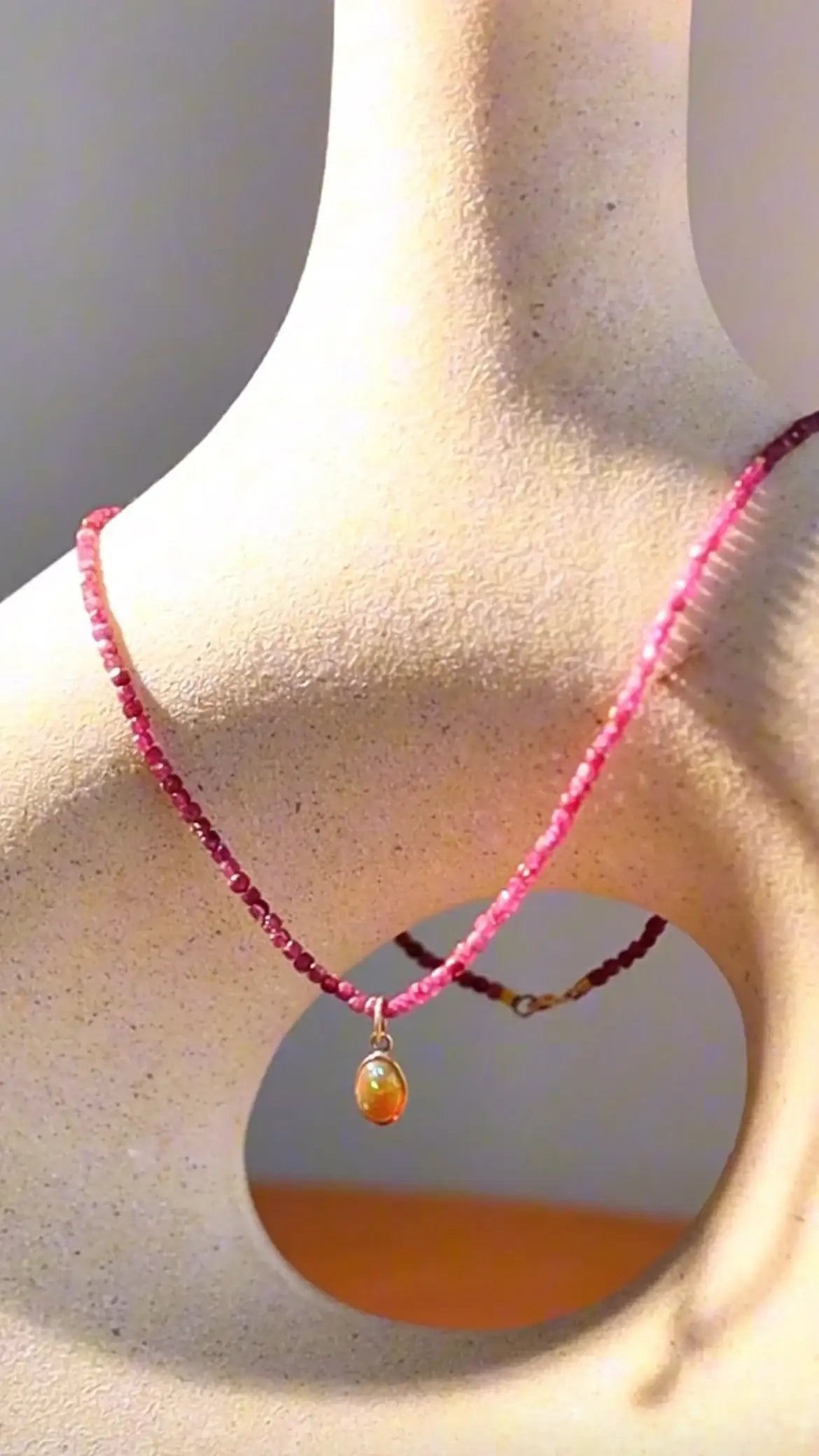 Colar Rubi lapidação Cubo | Linha Ouro 18k