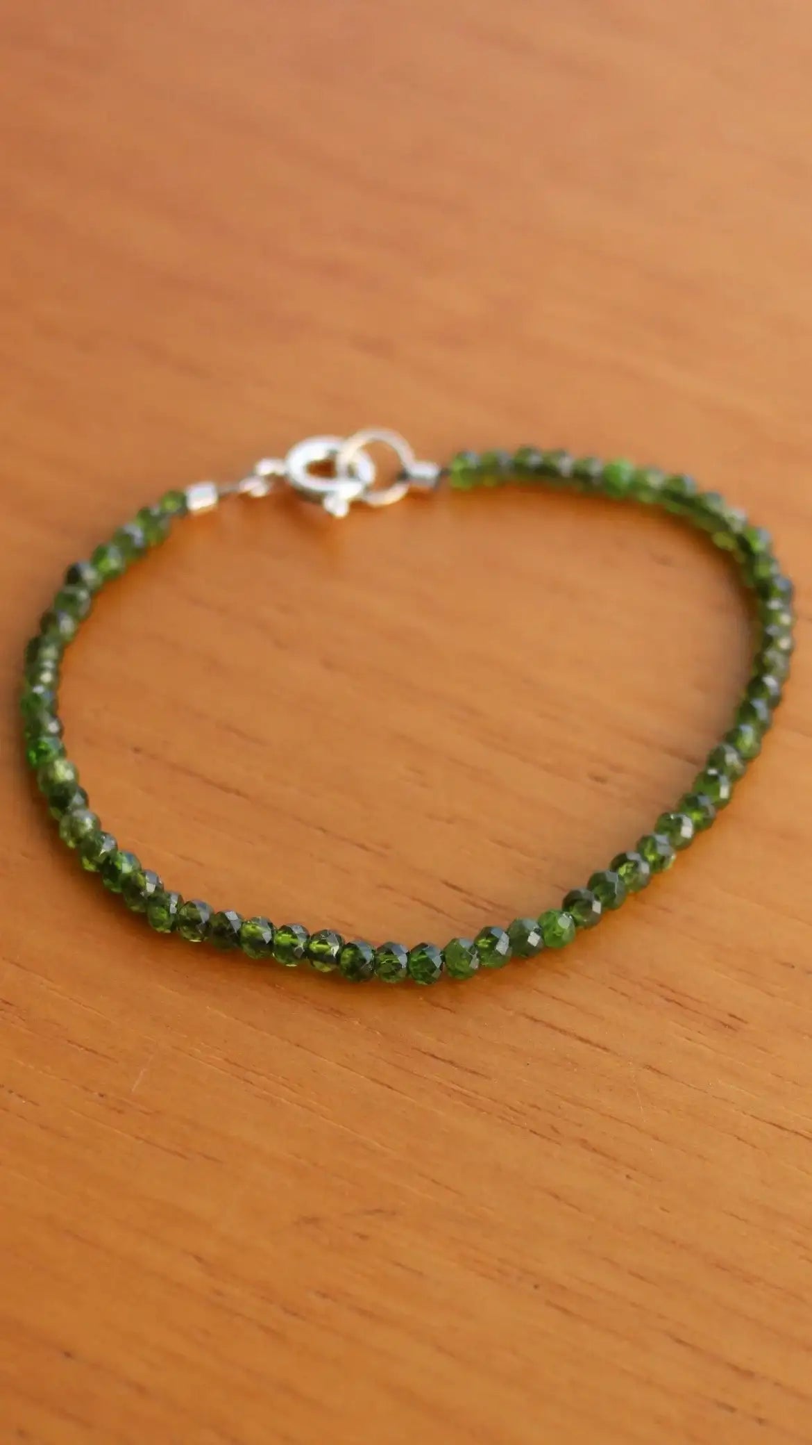 Pulseira em Diopsita | linha Prata