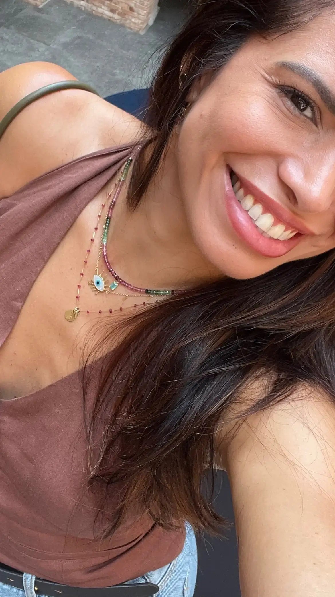 Colar Clarice | Turmalinas Melancia | ouro 18k