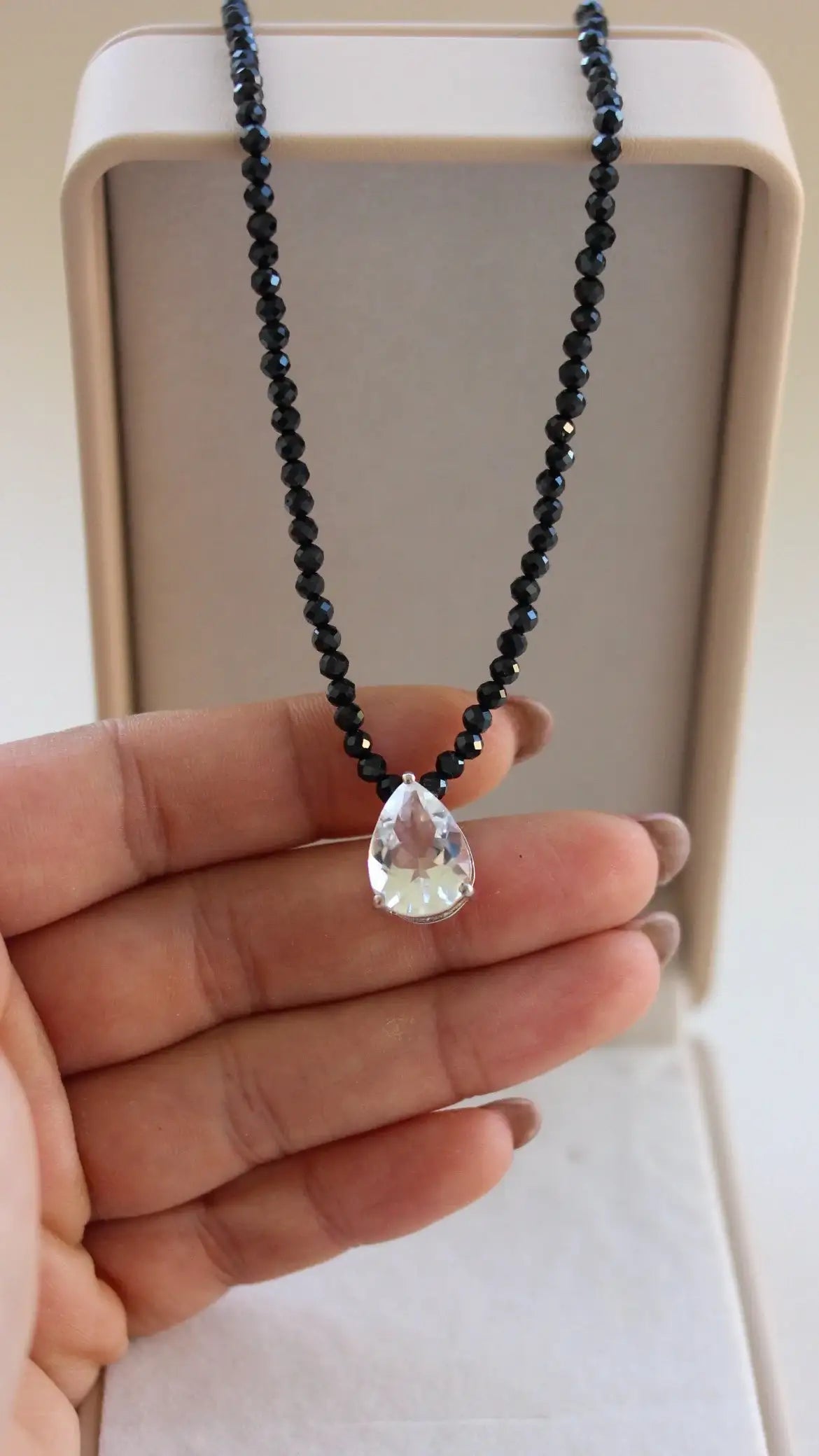 Colar Potência | Quartzo Branco & Espinélio | Prata 950