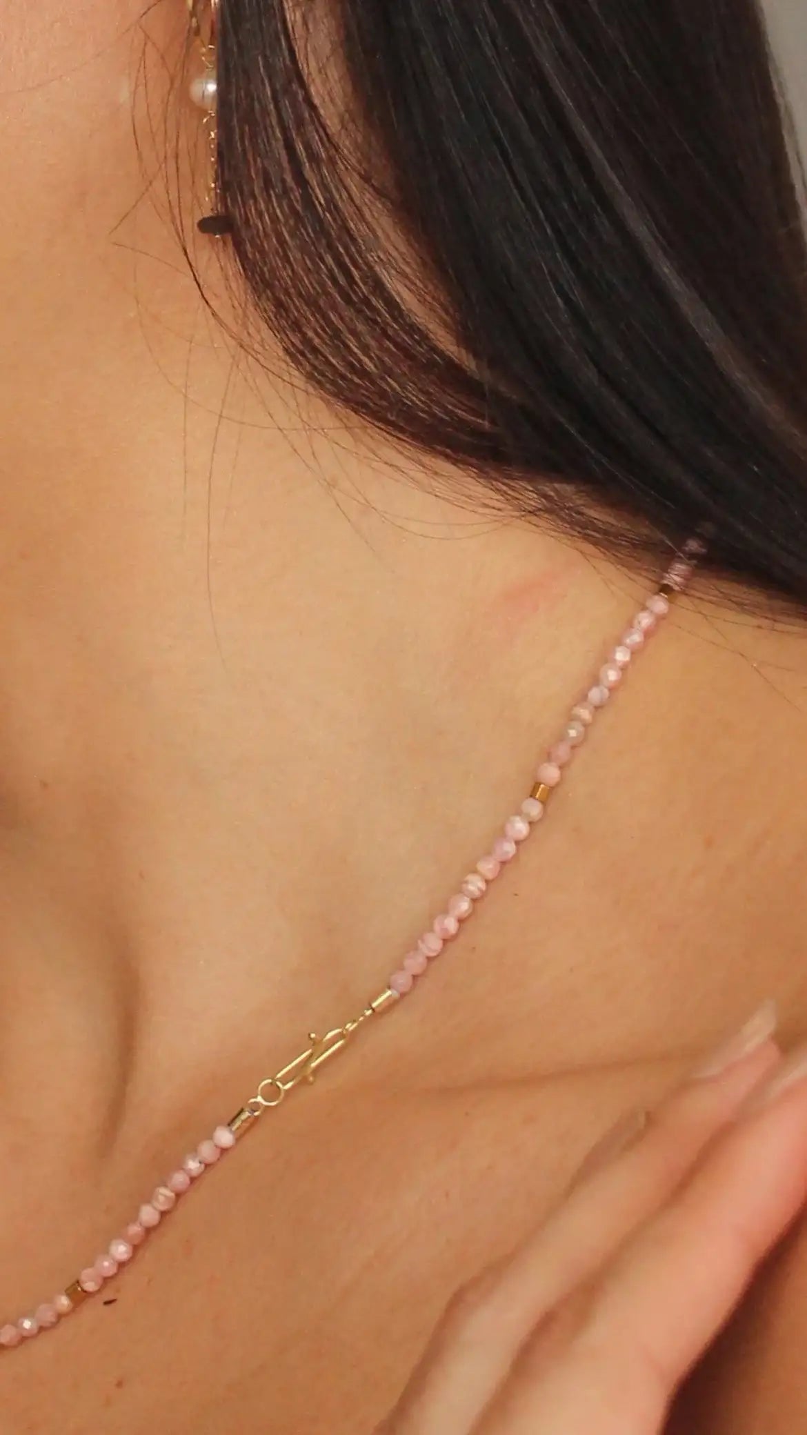 Colar Alinhamento | Rodocrositas | Ouro 18k