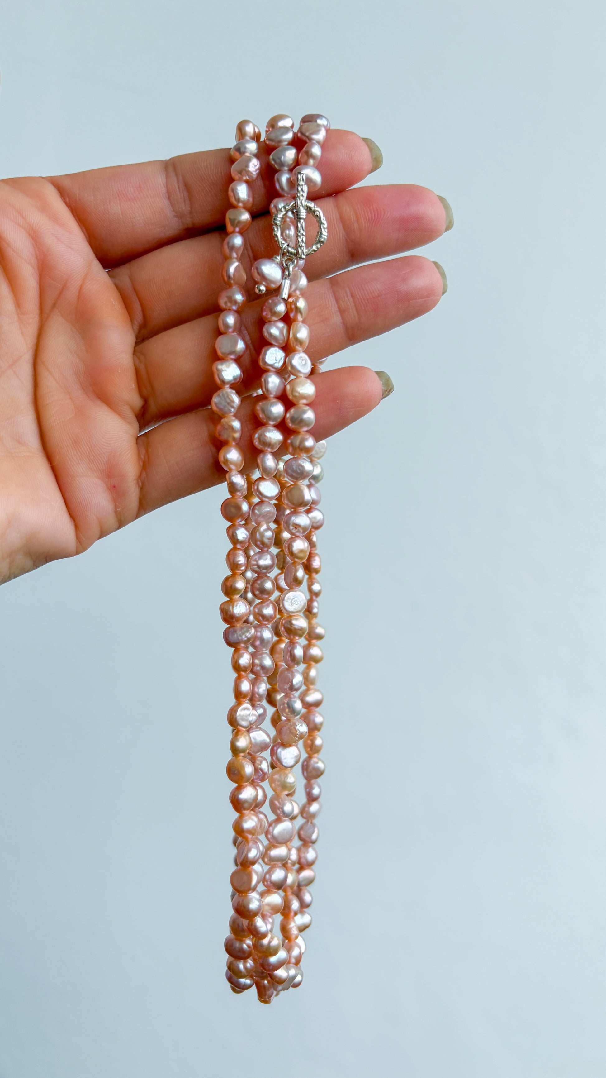 Colar Magia de Pérolas Rose | Linha Prata