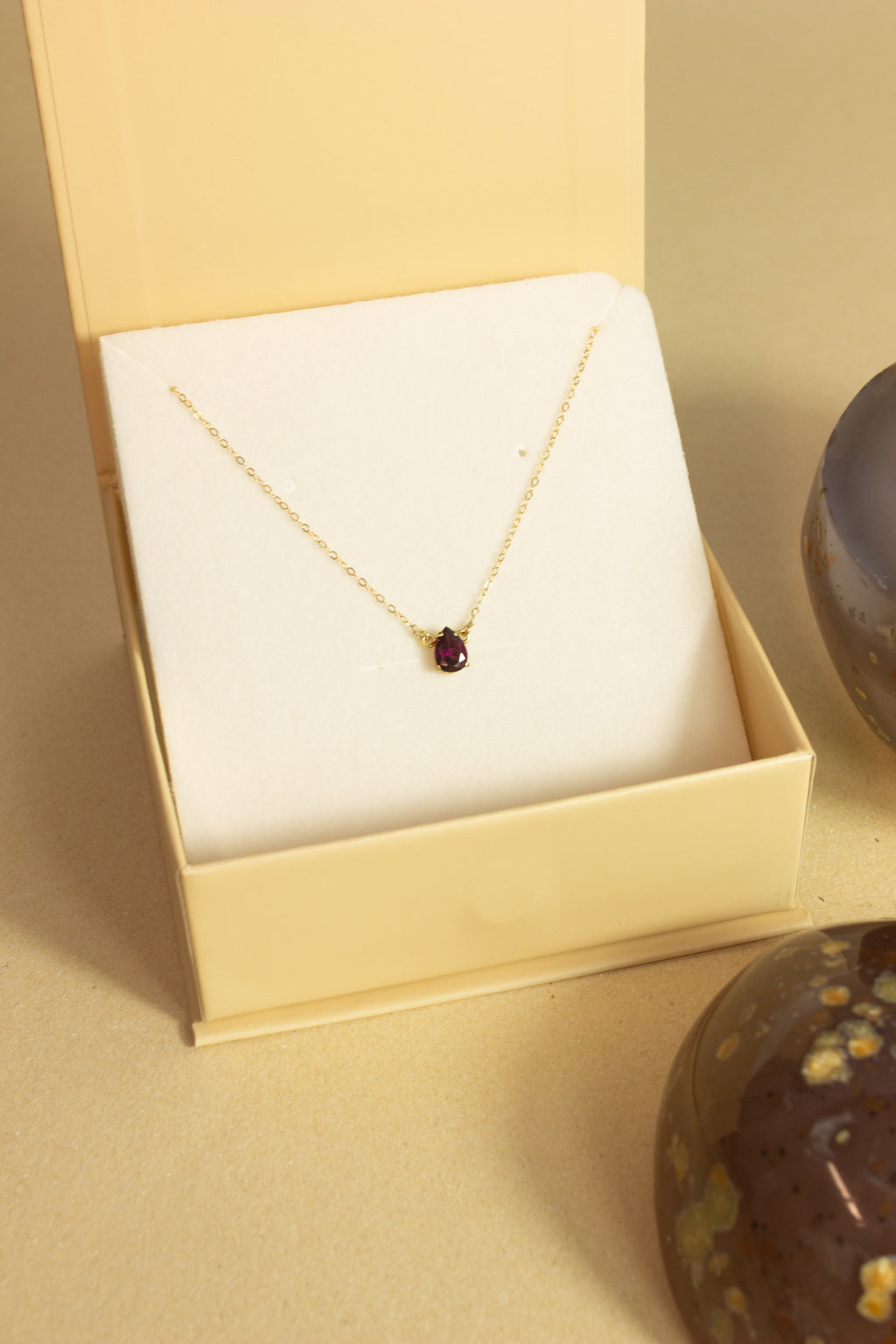 Colar Gota Rodolita | Ouro 18k