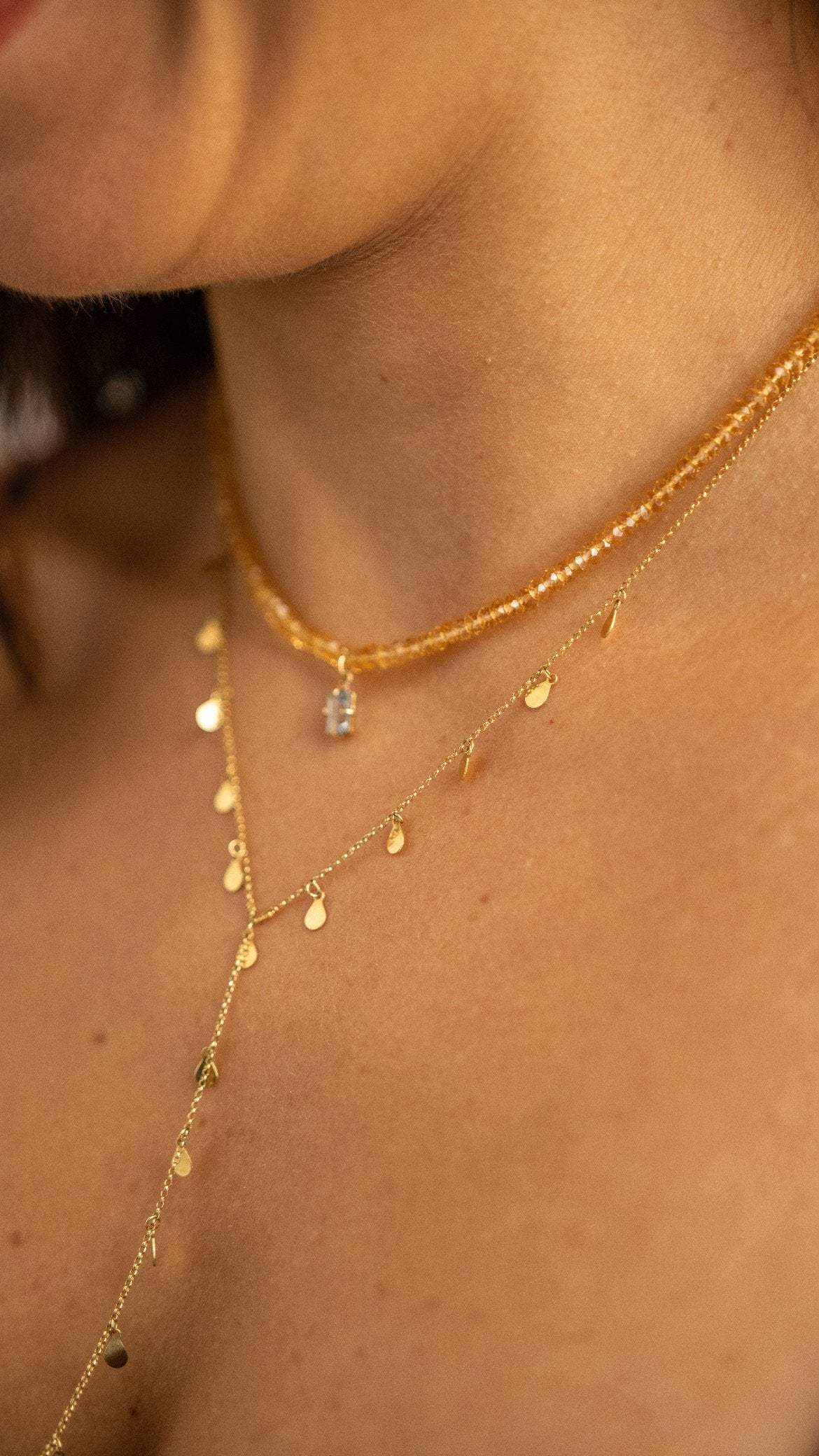 Colar Aurora | Citrinos & Topázio  | Linha Ouro 18k