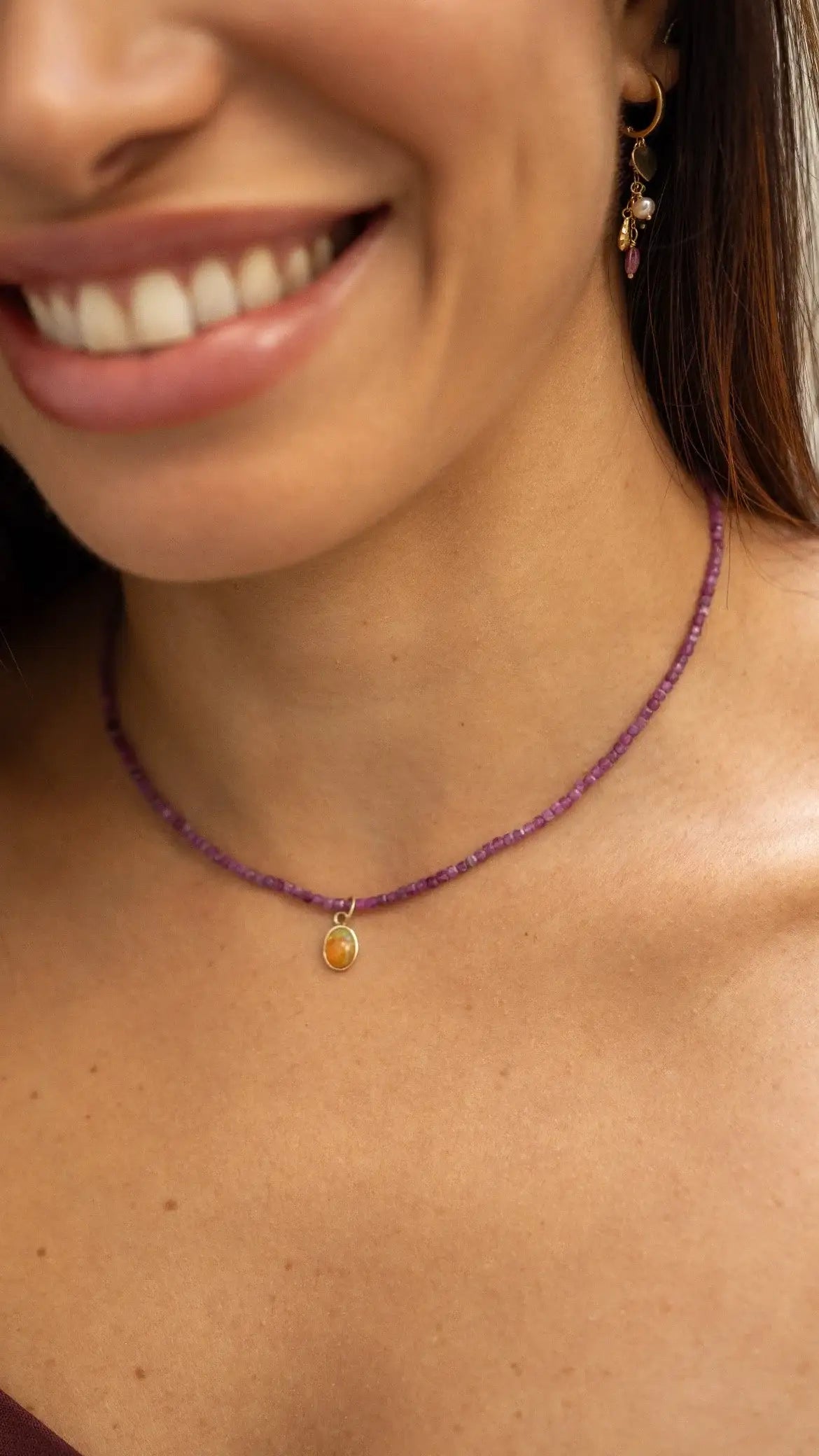 Colar Rubi lapidação Cubo | Linha Ouro 18k