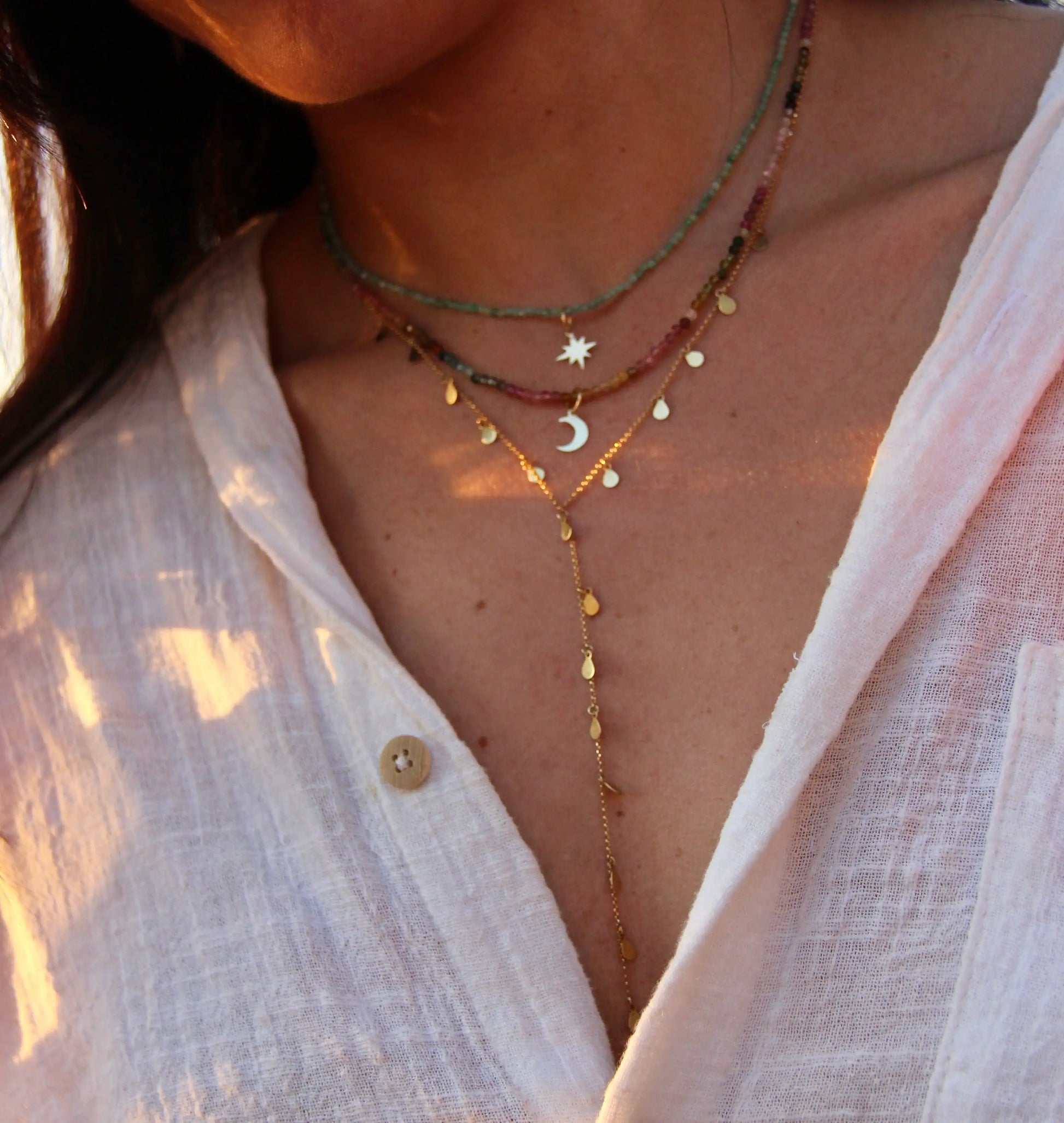 Pingente Lua crescente | Ouro 18k